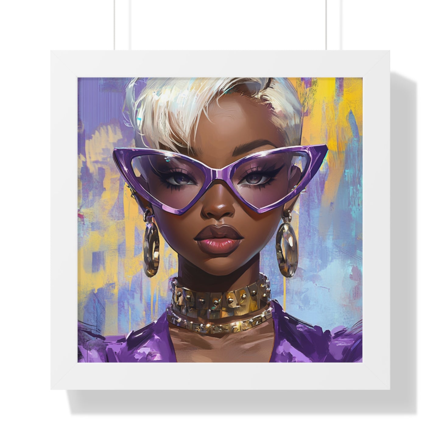 Stylish Framed Vertical Poster - Glamorous Art for Chic Decor