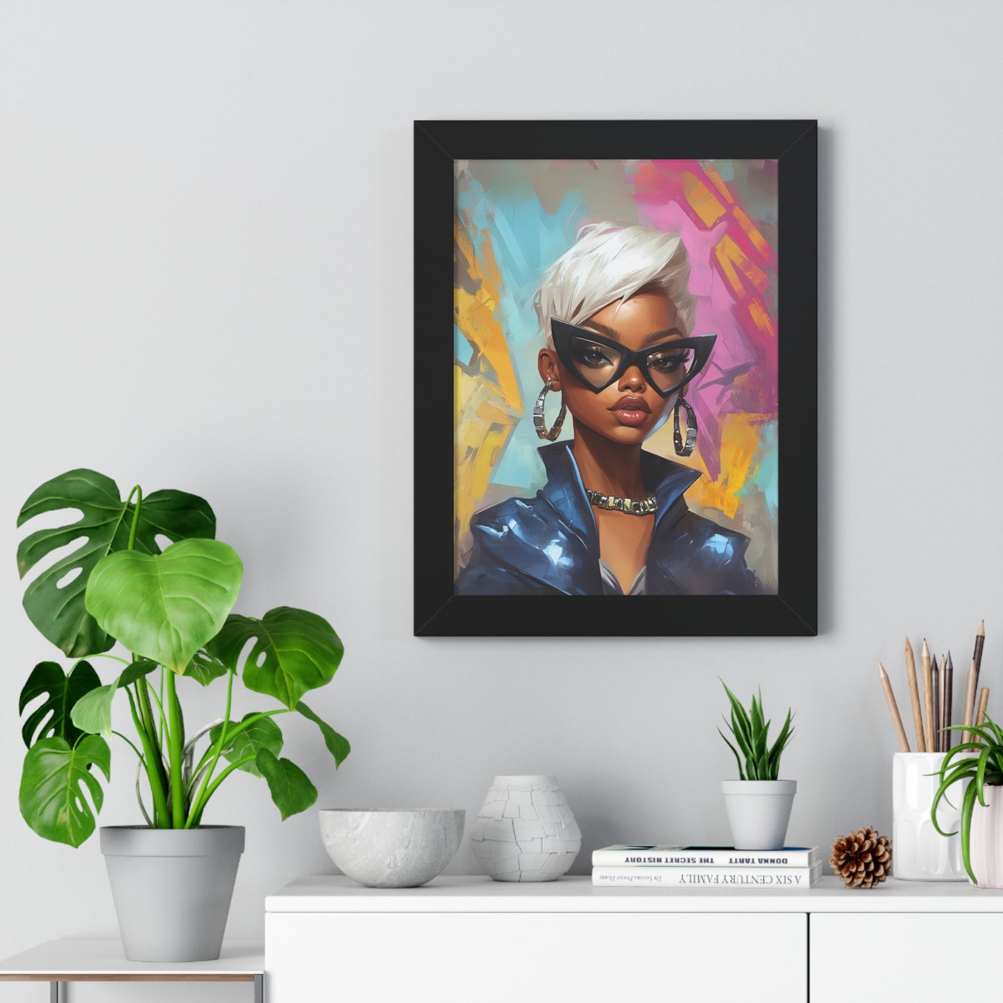 Stylish Framed Vertical Poster - Chic Modern Art for Trendy Home Decor