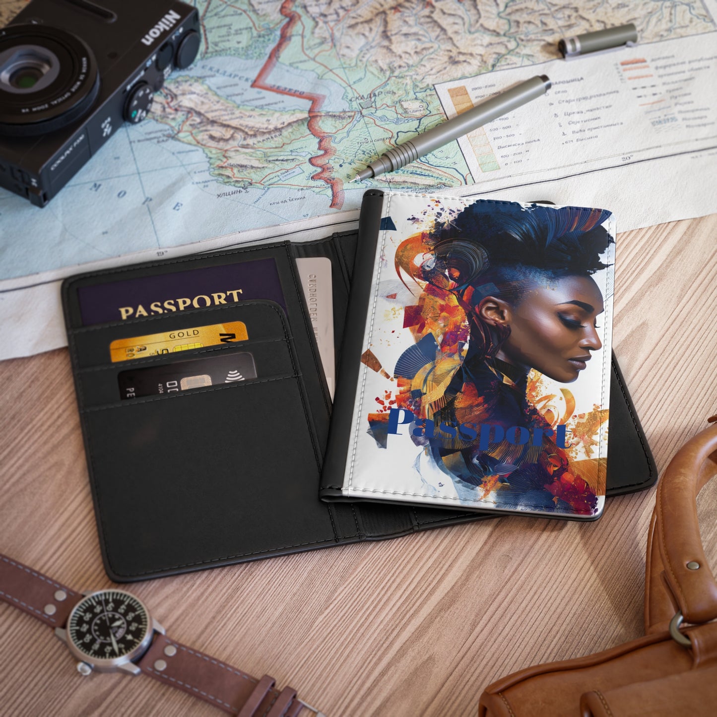 Artistic Passport Cover – Travel in Style with Unique Design