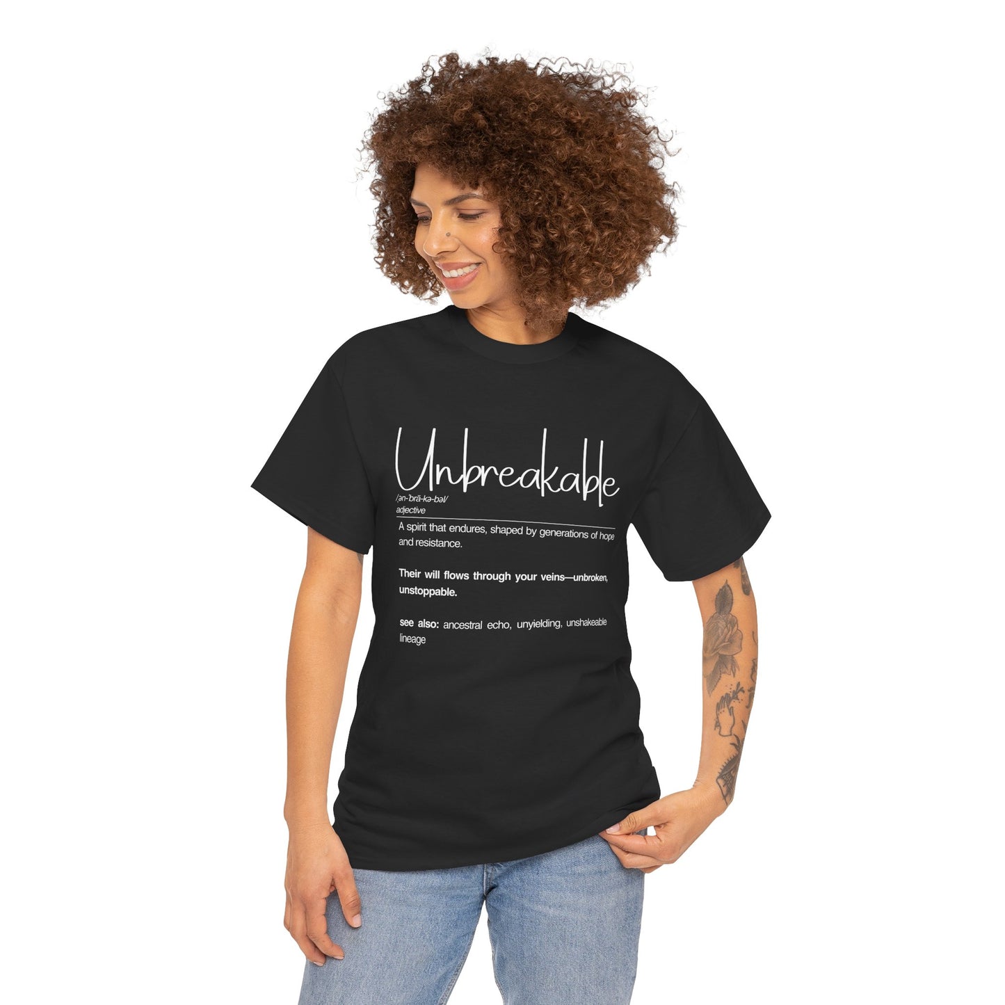 Unbreakable Unisex Heavy Cotton Tee | Inspirational Shirt, Casual Wear, Gifts for Friends, Motivational Apparel, Everyday Comfort