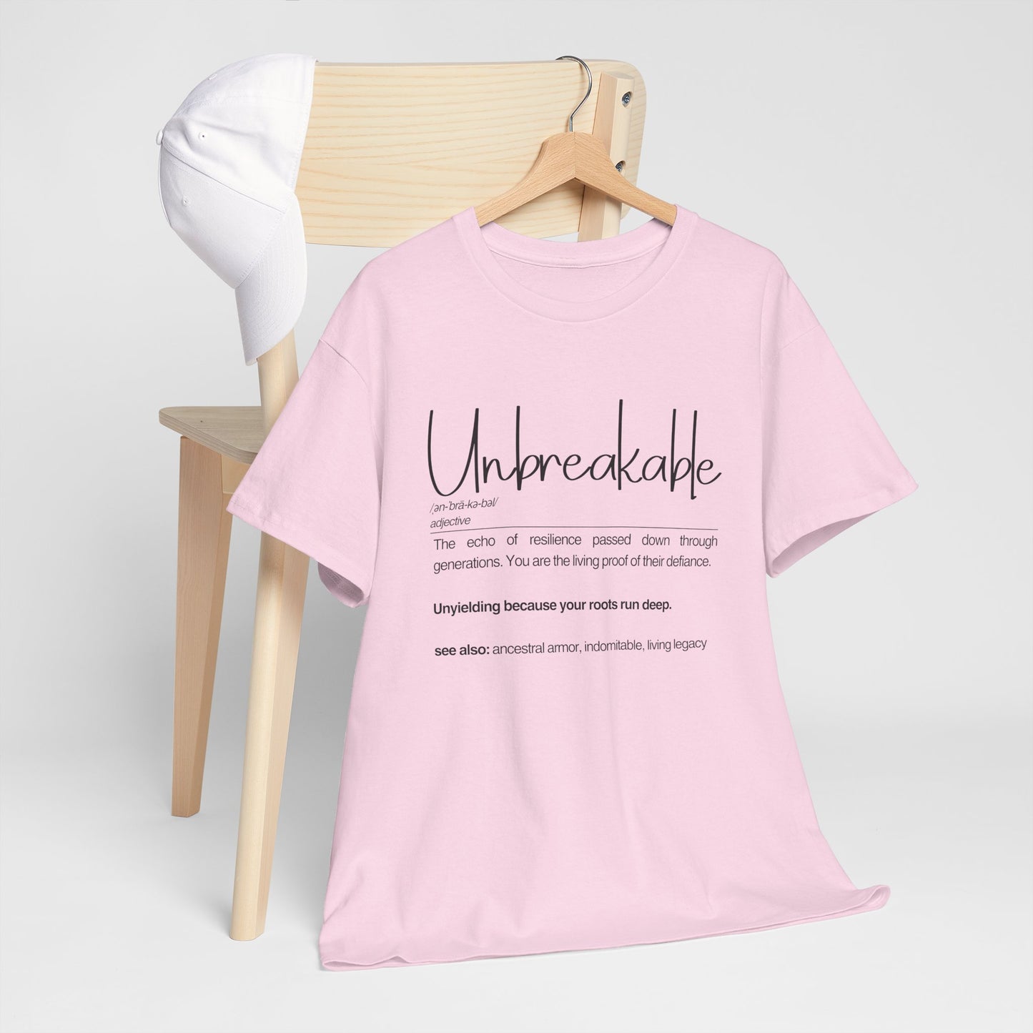 Unbreakable Message T-Shirt, Inspirational Gift, Unisex Cotton Tee, Motivational Apparel, Everyday Wear, Positive Vibes