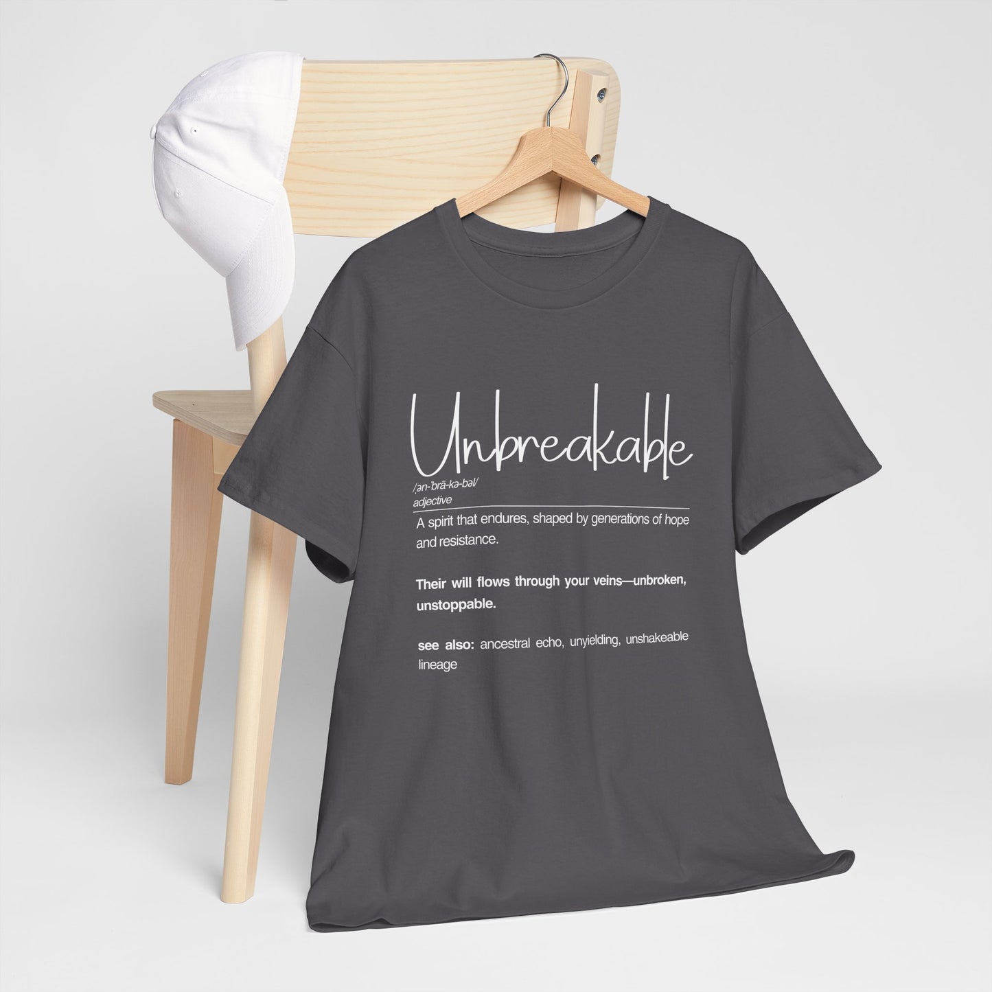Unbreakable Unisex Heavy Cotton Tee | Inspirational Shirt, Casual Wear, Gifts for Friends, Motivational Apparel, Everyday Comfort