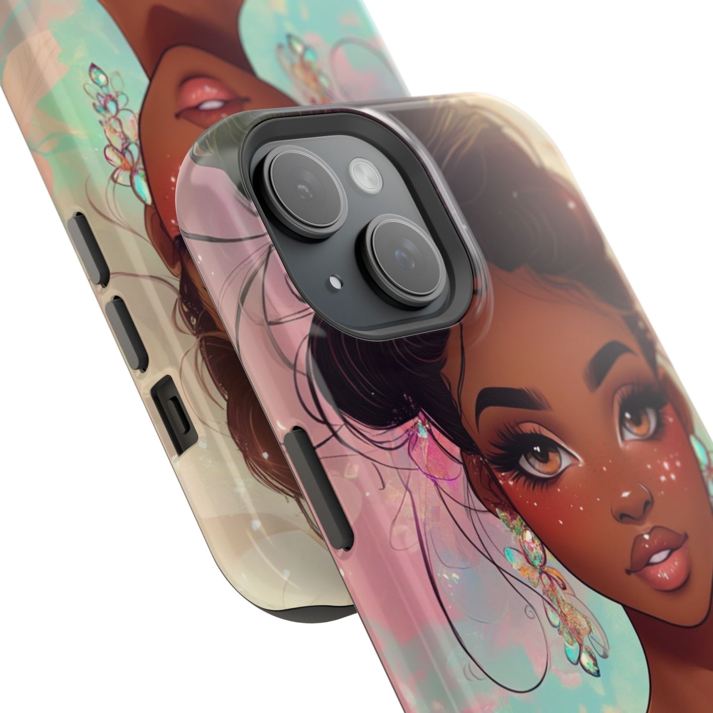 Artistic Magnetic Tough Case - Floral Beauty Design for iPhone