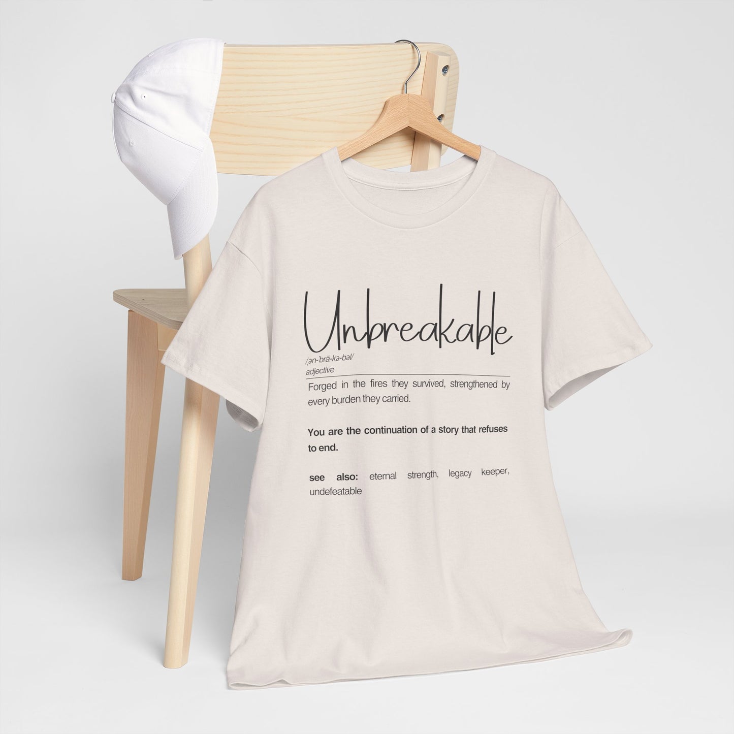Unbreakable Inspirational Tee, Motivational Gift, Unisex Cotton Shirt, Self-Improvement Apparel, Casual Everyday Wear