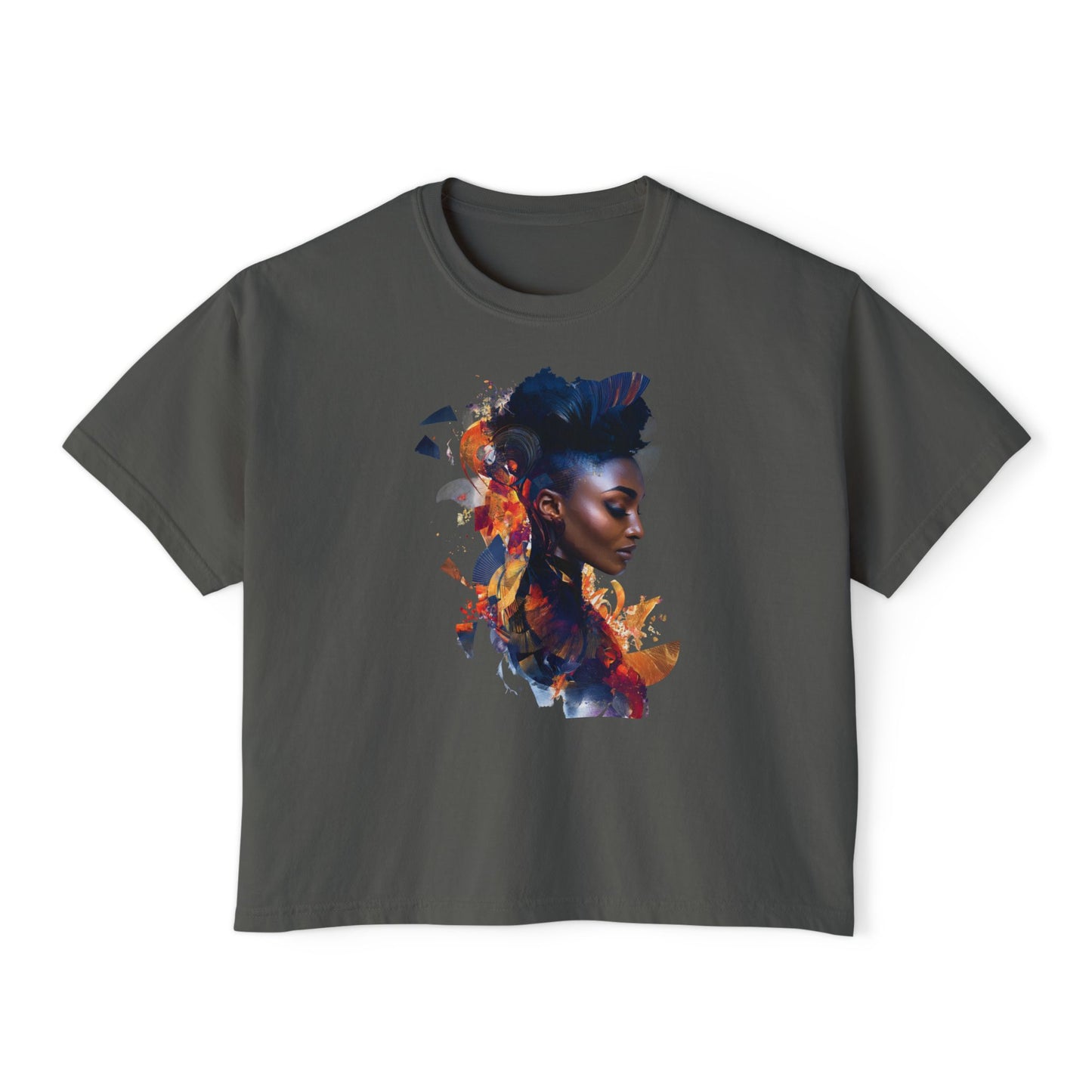 Artistic Women's Boxy Tee - Stylish Graphic for Creative Souls