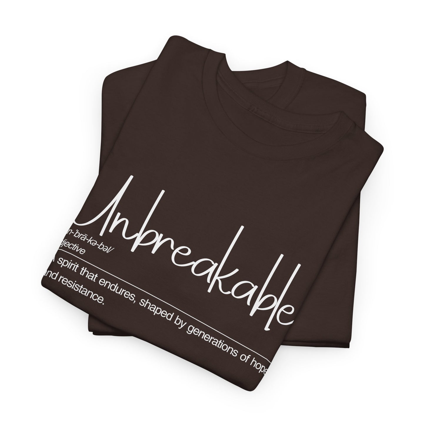 Unbreakable Unisex Heavy Cotton Tee | Inspirational Shirt, Casual Wear, Gifts for Friends, Motivational Apparel, Everyday Comfort