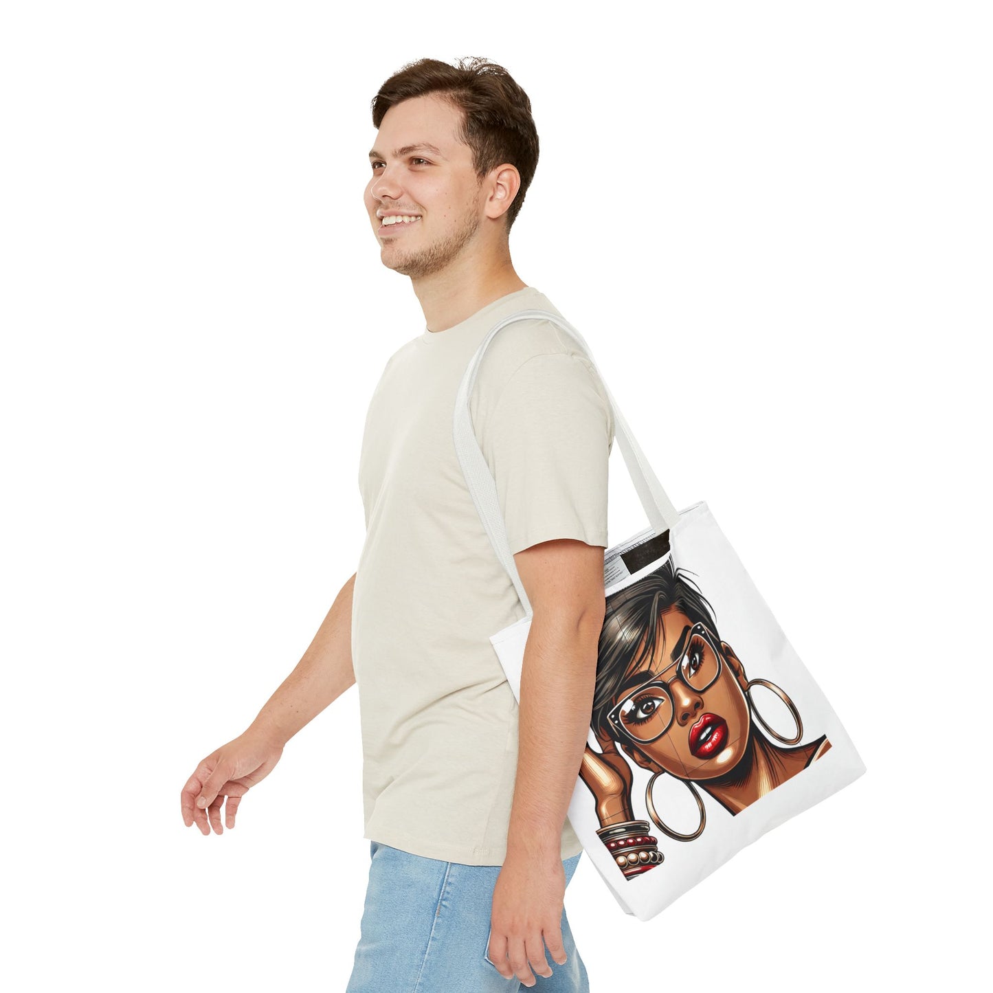 Chic Fashionista Tote Bag with Stylish Graphic Design