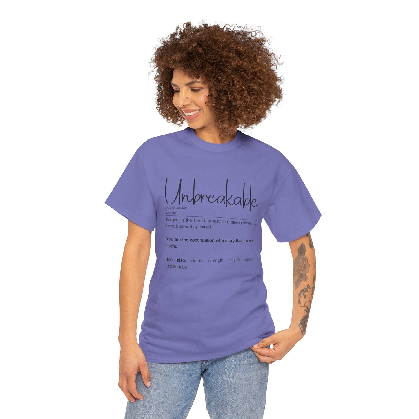 Unbreakable Inspirational Tee, Motivational Gift, Unisex Cotton Shirt, Self-Improvement Apparel, Casual Everyday Wear