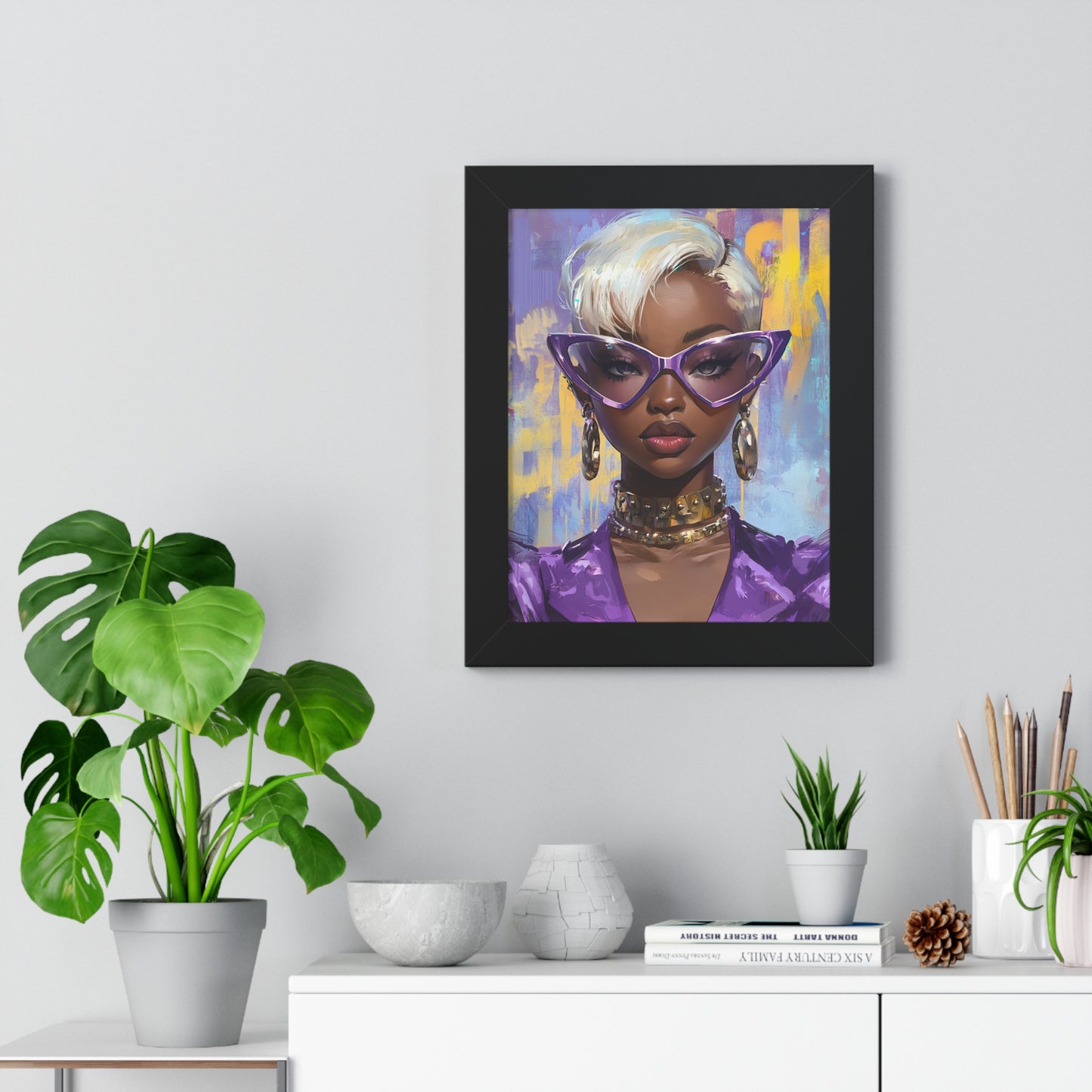 Stylish Framed Vertical Poster - Glamorous Art for Chic Decor