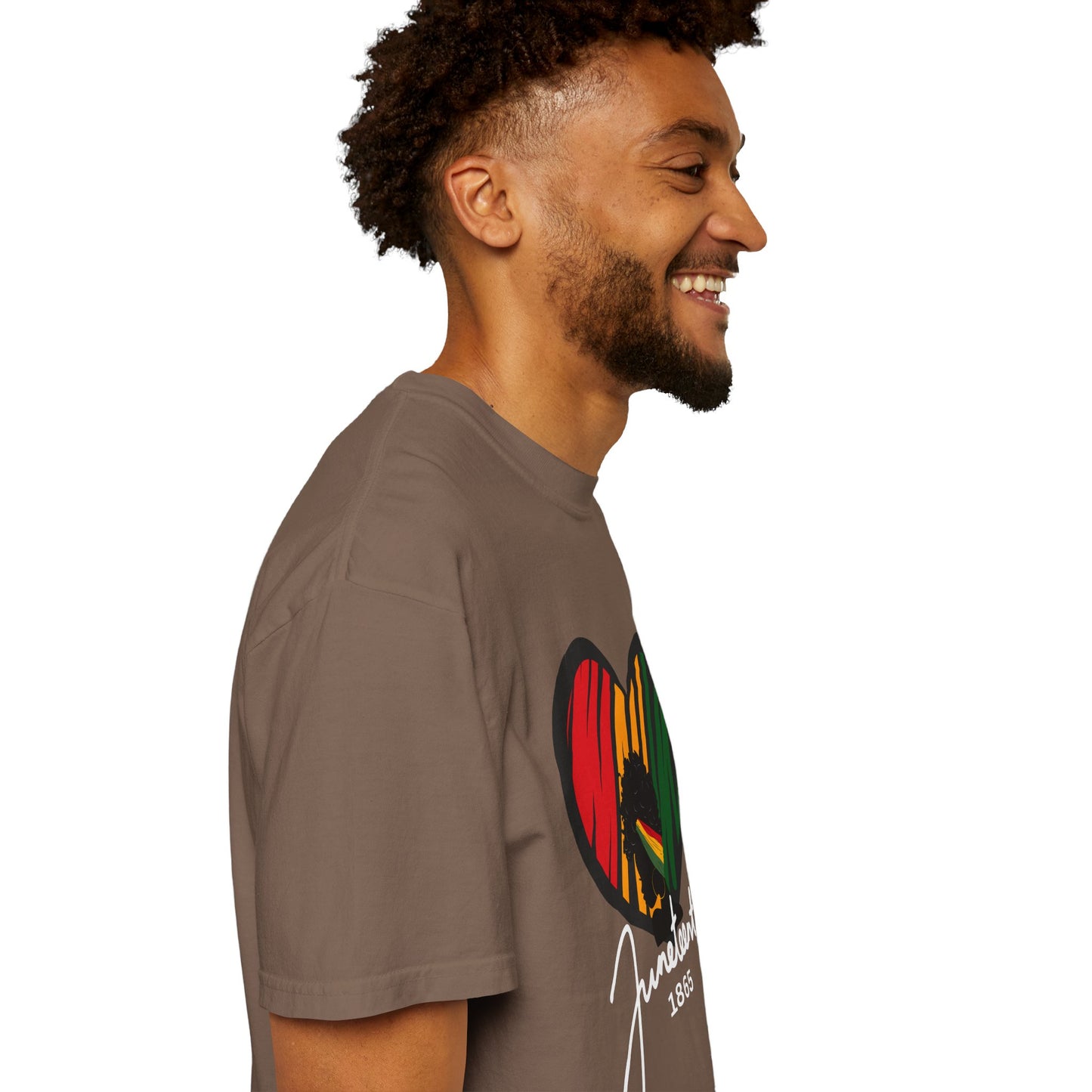 Juneteenth Heart T-shirt, Celebrate Freedom, Unisex Garment-Dyed Tee, Historical Commemorative Shirt, Casual Everyday Wear, Summer Fashion
