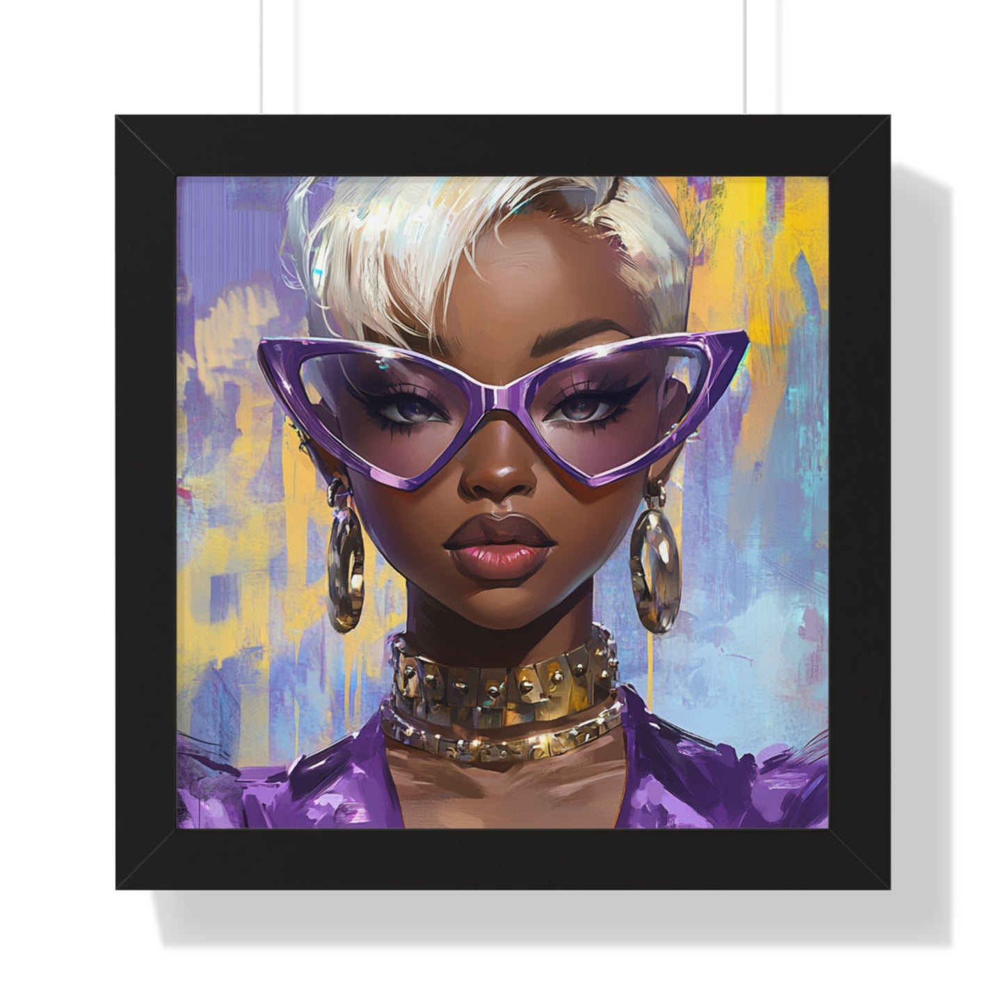 Stylish Framed Vertical Poster - Glamorous Art for Chic Decor