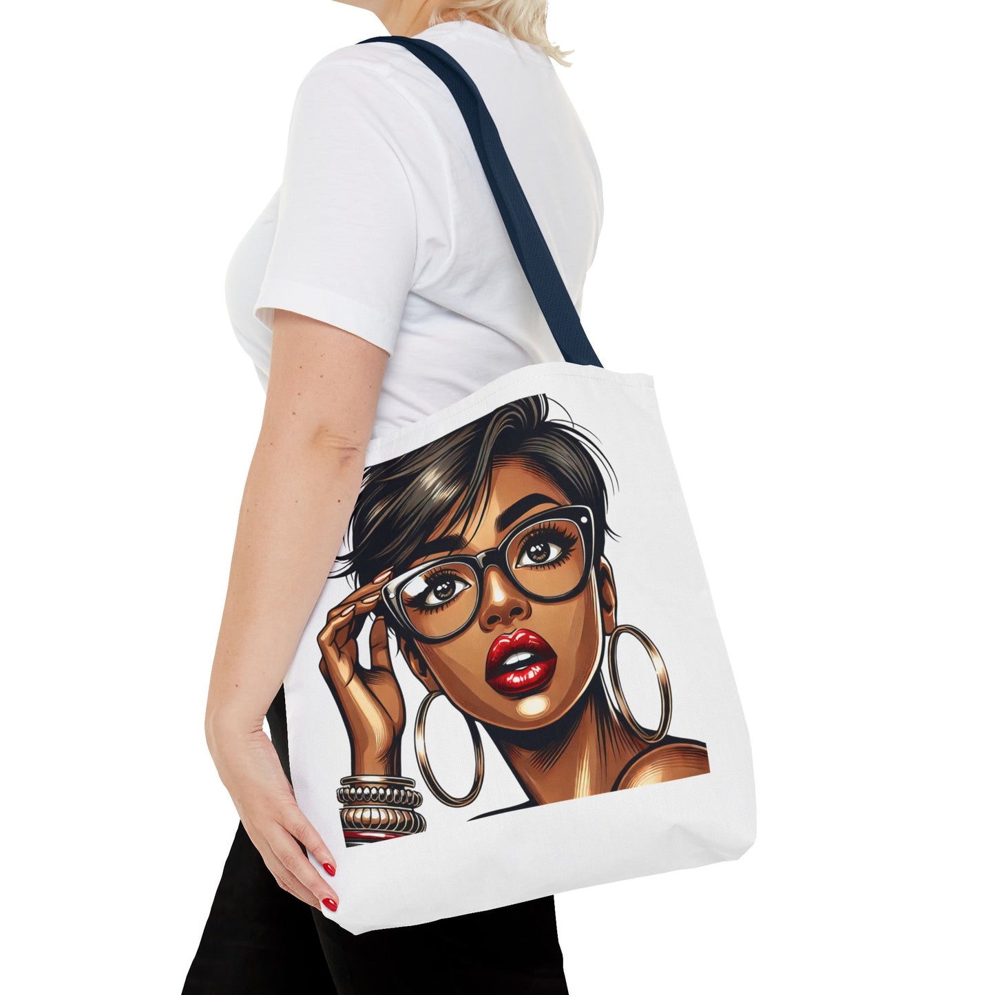 Stylish Black Girl Tote Bag - Fashionable Eco-Friendly Shopping Bag