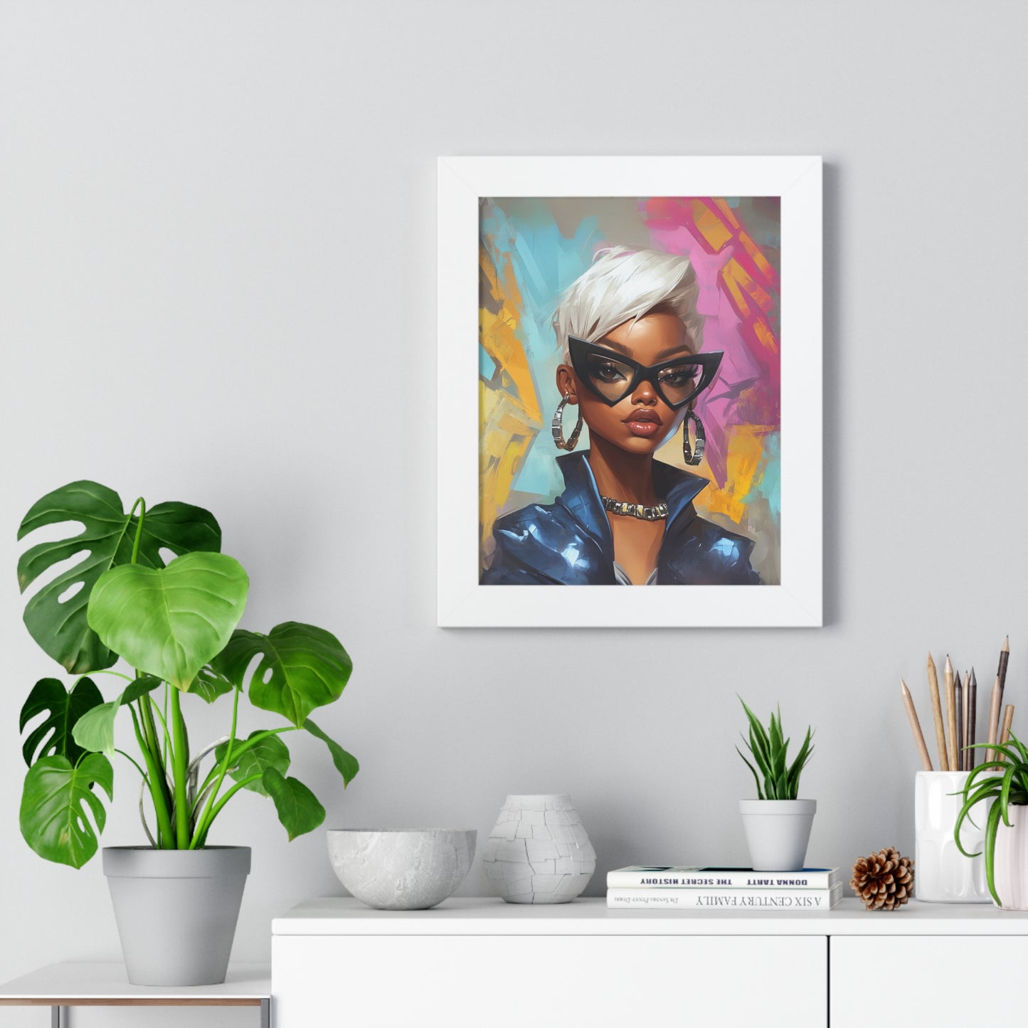 Stylish Framed Vertical Poster - Chic Modern Art for Trendy Home Decor