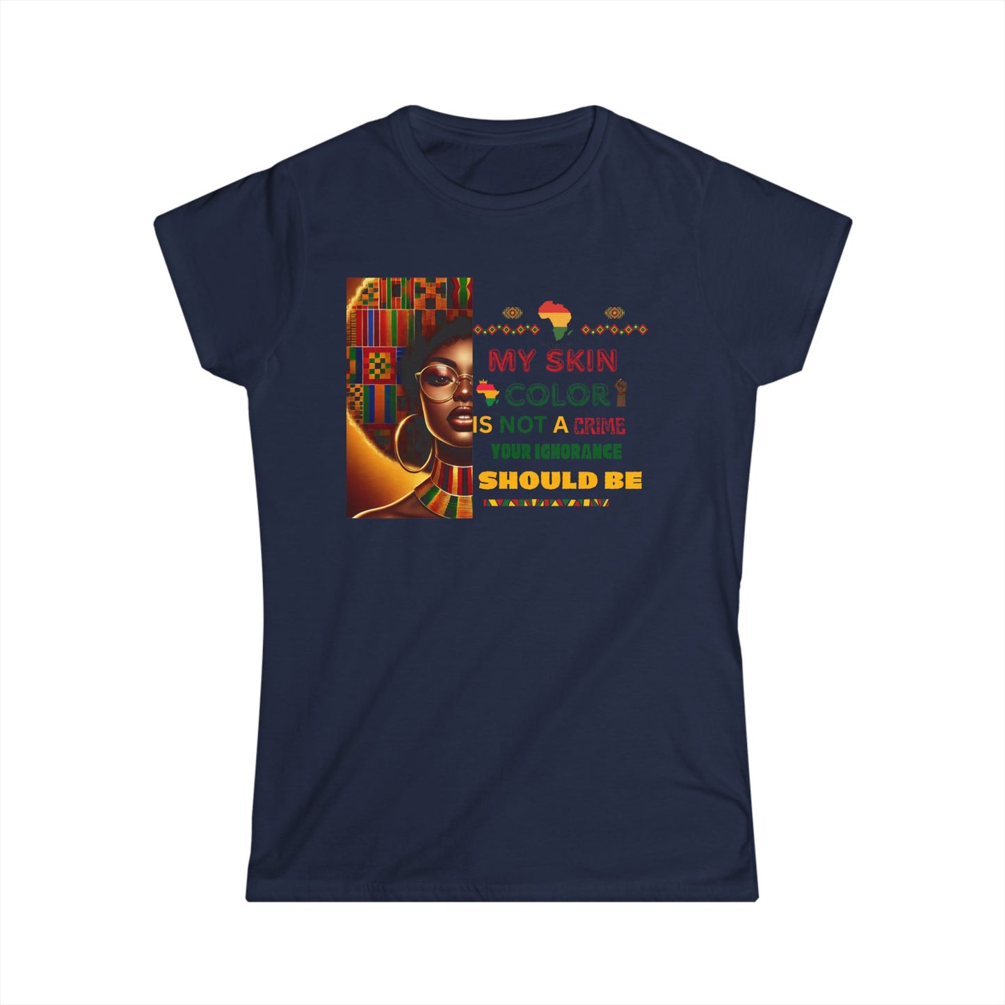 Empowering Women's Softstyle Tee, Affirmation Shirt, Black History Month Gift, Cultural Statement Top, Everyday Confidence Tee