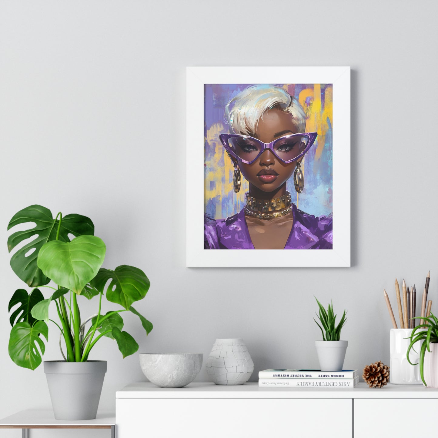 Stylish Framed Vertical Poster - Glamorous Art for Chic Decor
