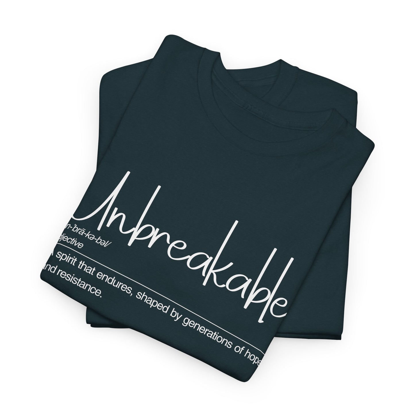 Unbreakable Unisex Heavy Cotton Tee | Inspirational Shirt, Casual Wear, Gifts for Friends, Motivational Apparel, Everyday Comfort