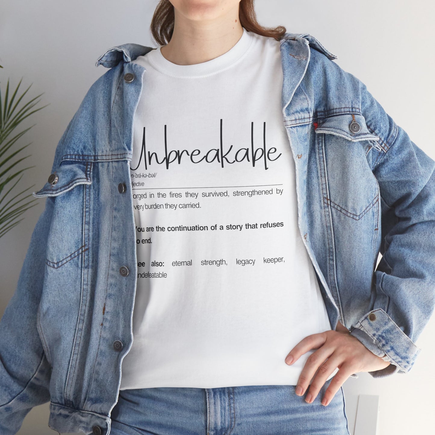 Unbreakable Inspirational Tee, Motivational Gift, Unisex Cotton Shirt, Self-Improvement Apparel, Casual Everyday Wear