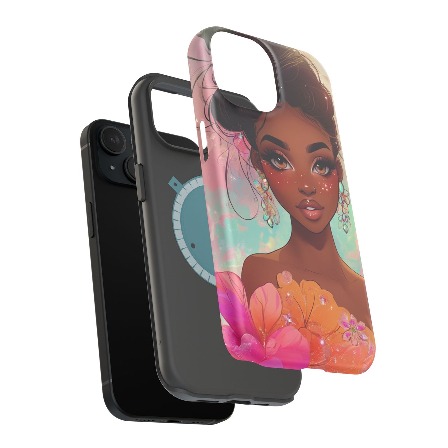 Artistic Magnetic Tough Case - Floral Beauty Design for iPhone