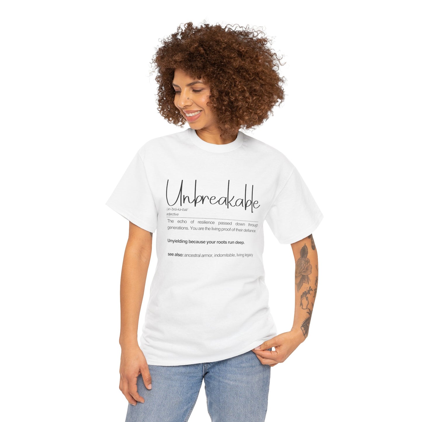 Unbreakable Message T-Shirt, Inspirational Gift, Unisex Cotton Tee, Motivational Apparel, Everyday Wear, Positive Vibes