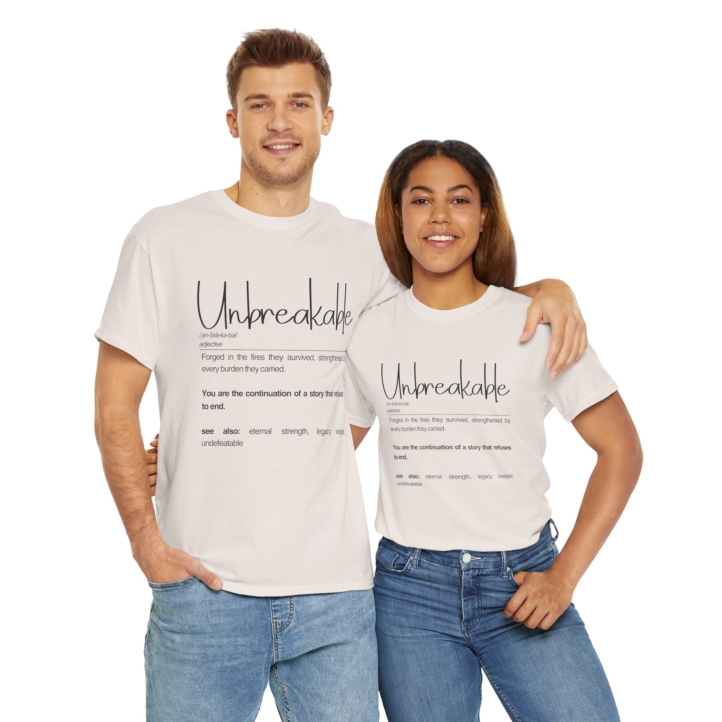 Unbreakable Inspirational Tee, Motivational Gift, Unisex Cotton Shirt, Self-Improvement Apparel, Casual Everyday Wear