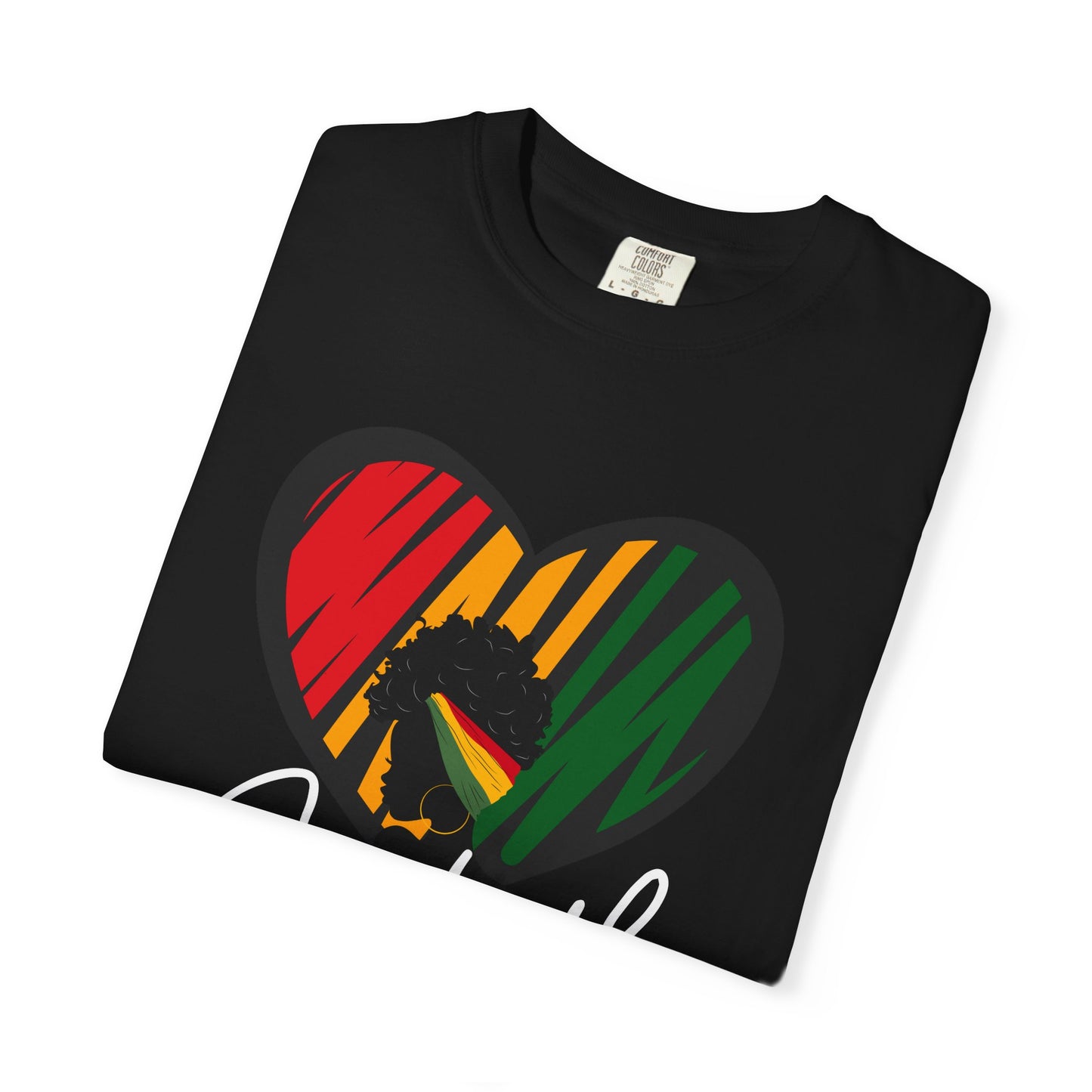 Juneteenth Heart T-shirt, Celebrate Freedom, Unisex Garment-Dyed Tee, Historical Commemorative Shirt, Casual Everyday Wear, Summer Fashion