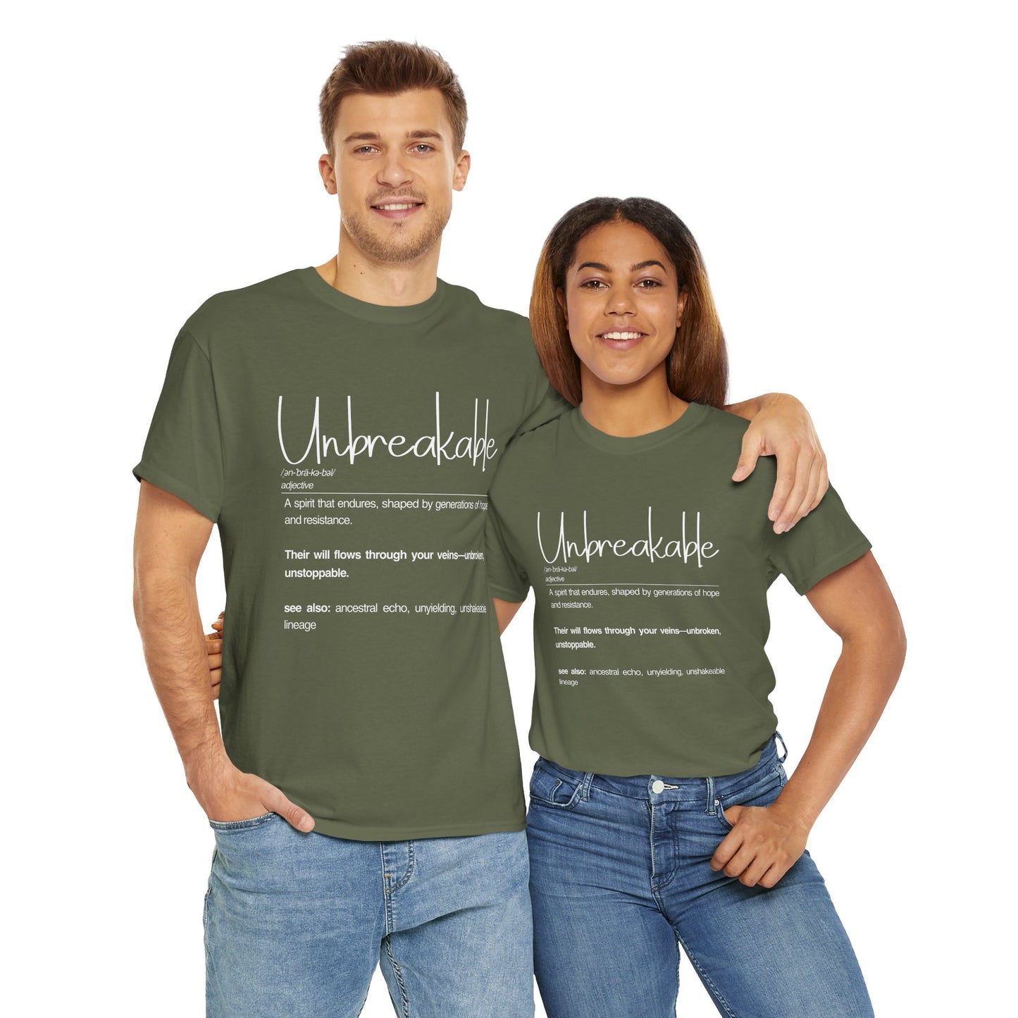 Unbreakable Unisex Heavy Cotton Tee | Inspirational Shirt, Casual Wear, Gifts for Friends, Motivational Apparel, Everyday Comfort