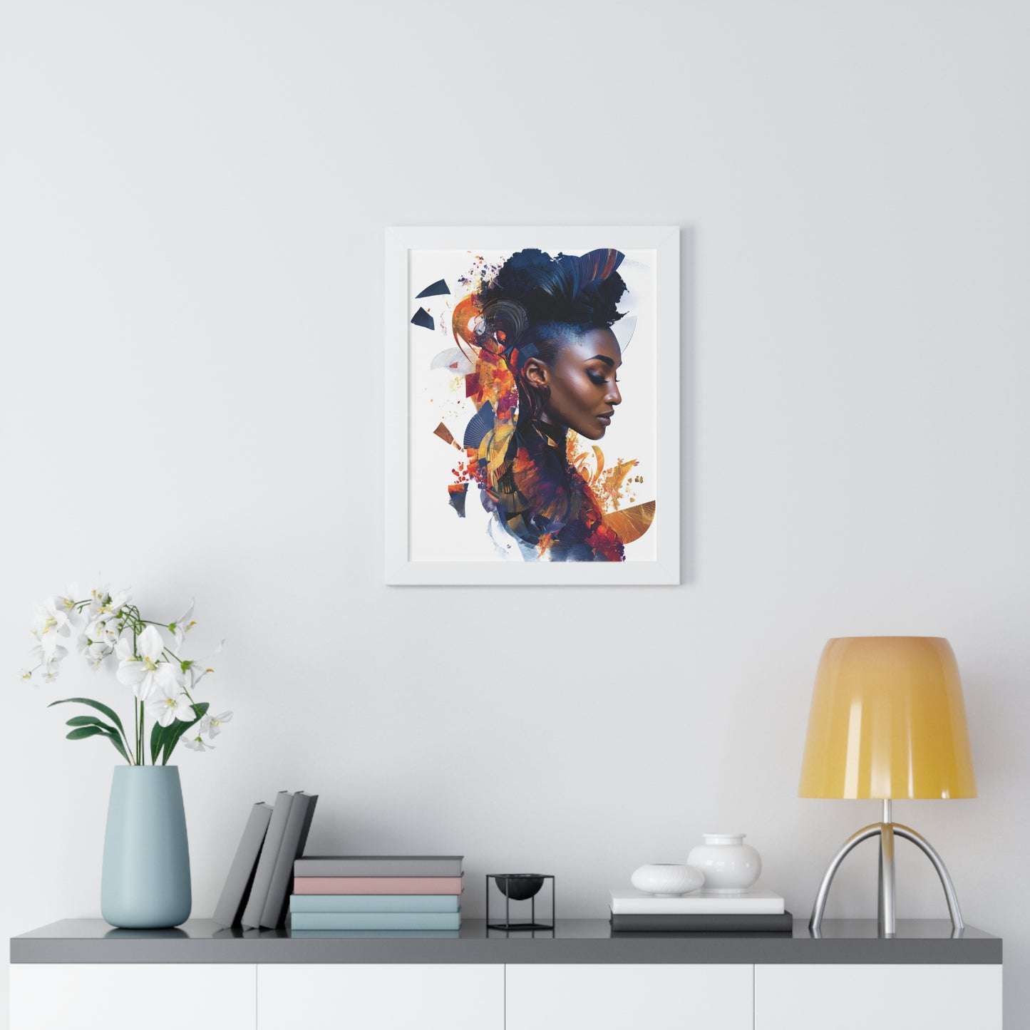 Empowering Framed Vertical Poster | Bold African Heritage Wall Art