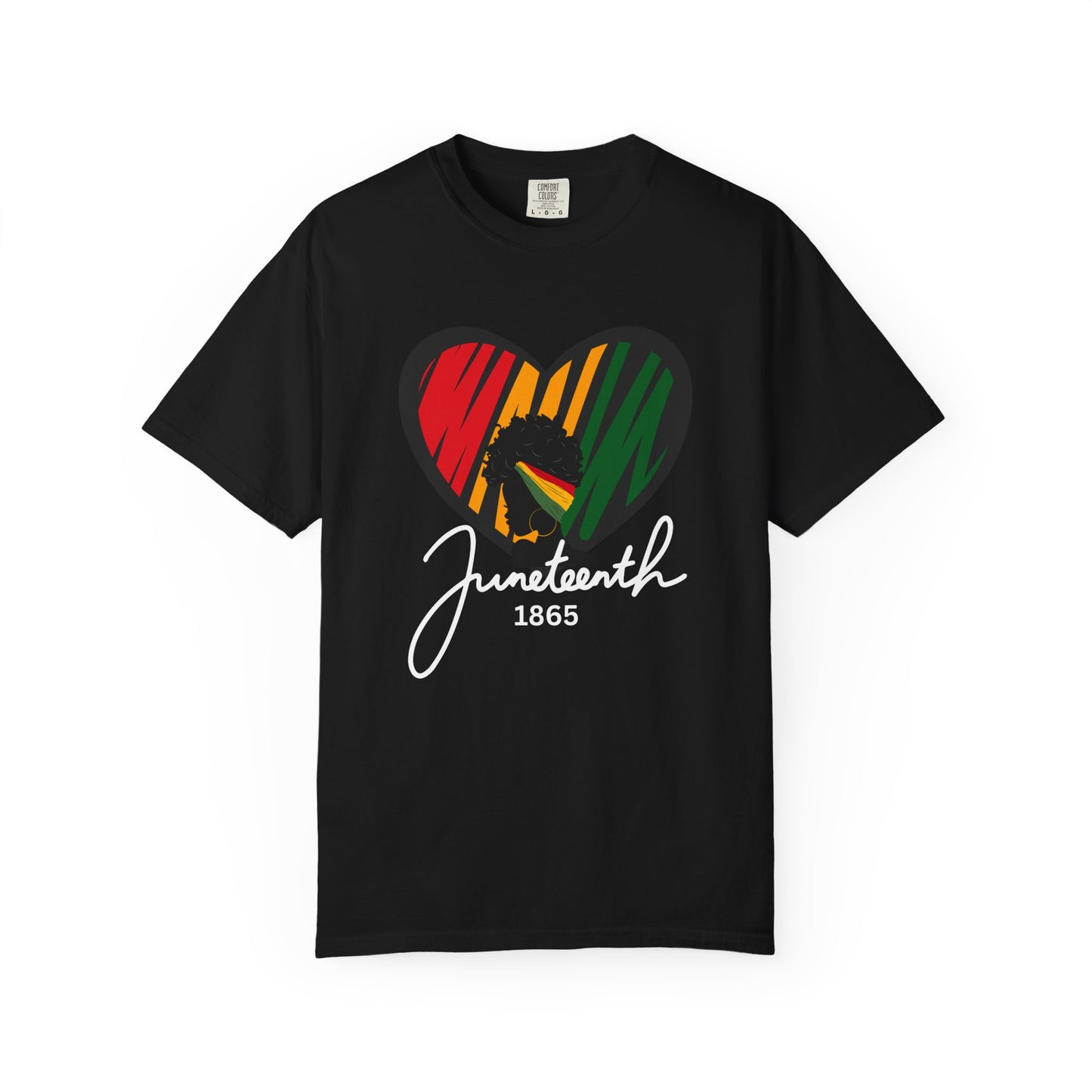 Juneteenth Heart T-shirt, Celebrate Freedom, Unisex Garment-Dyed Tee, Historical Commemorative Shirt, Casual Everyday Wear, Summer Fashion