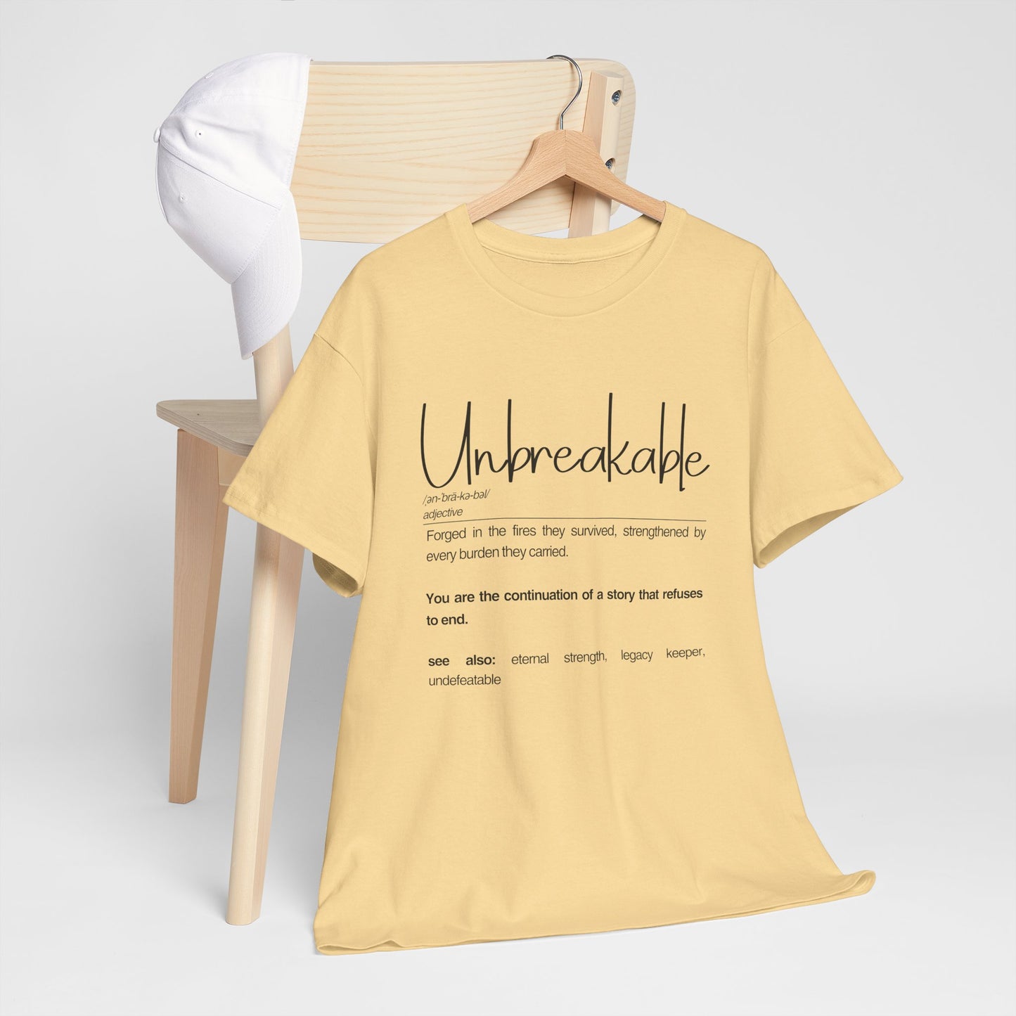 Unbreakable Inspirational Tee, Motivational Gift, Unisex Cotton Shirt, Self-Improvement Apparel, Casual Everyday Wear