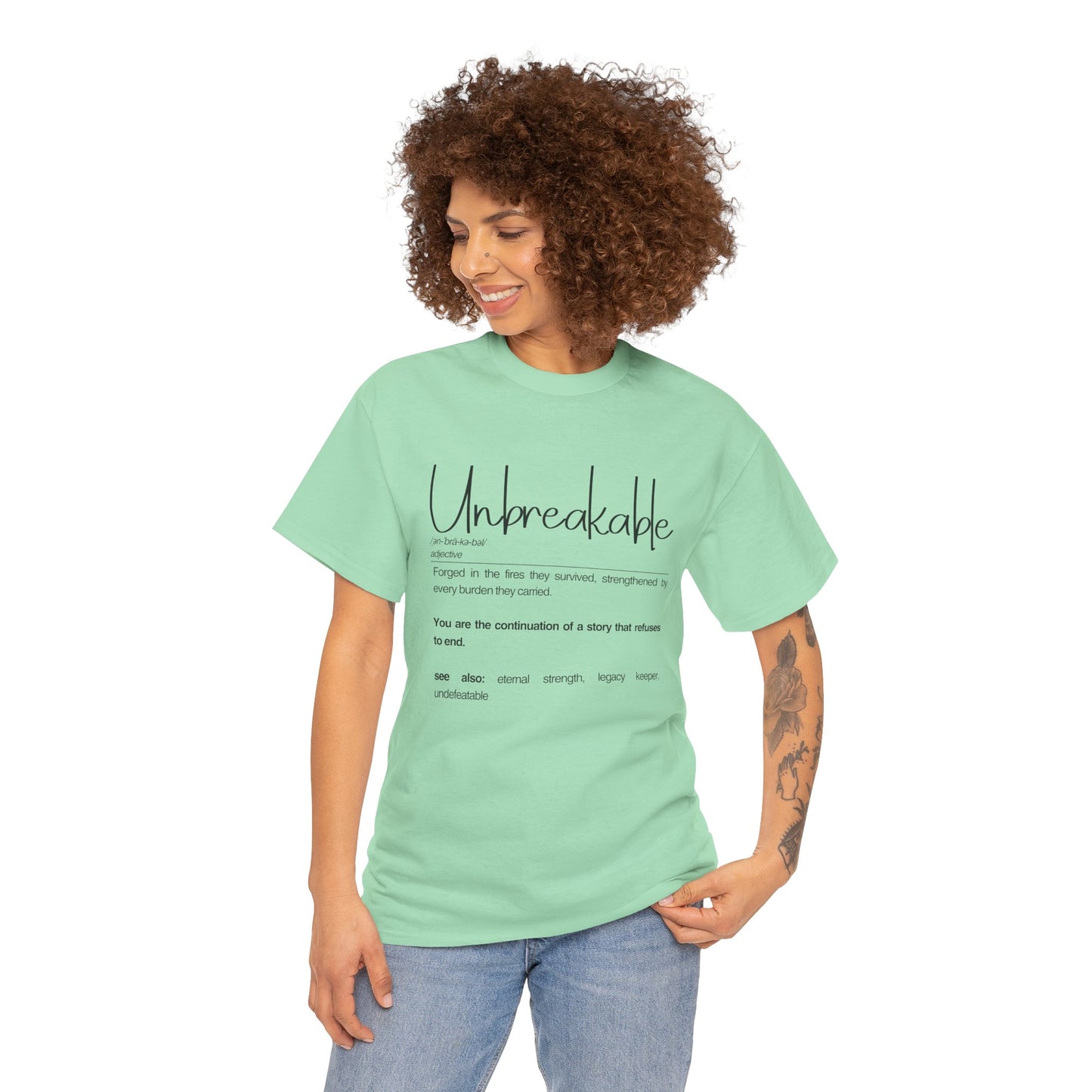 Unbreakable Inspirational Tee, Motivational Gift, Unisex Cotton Shirt, Self-Improvement Apparel, Casual Everyday Wear