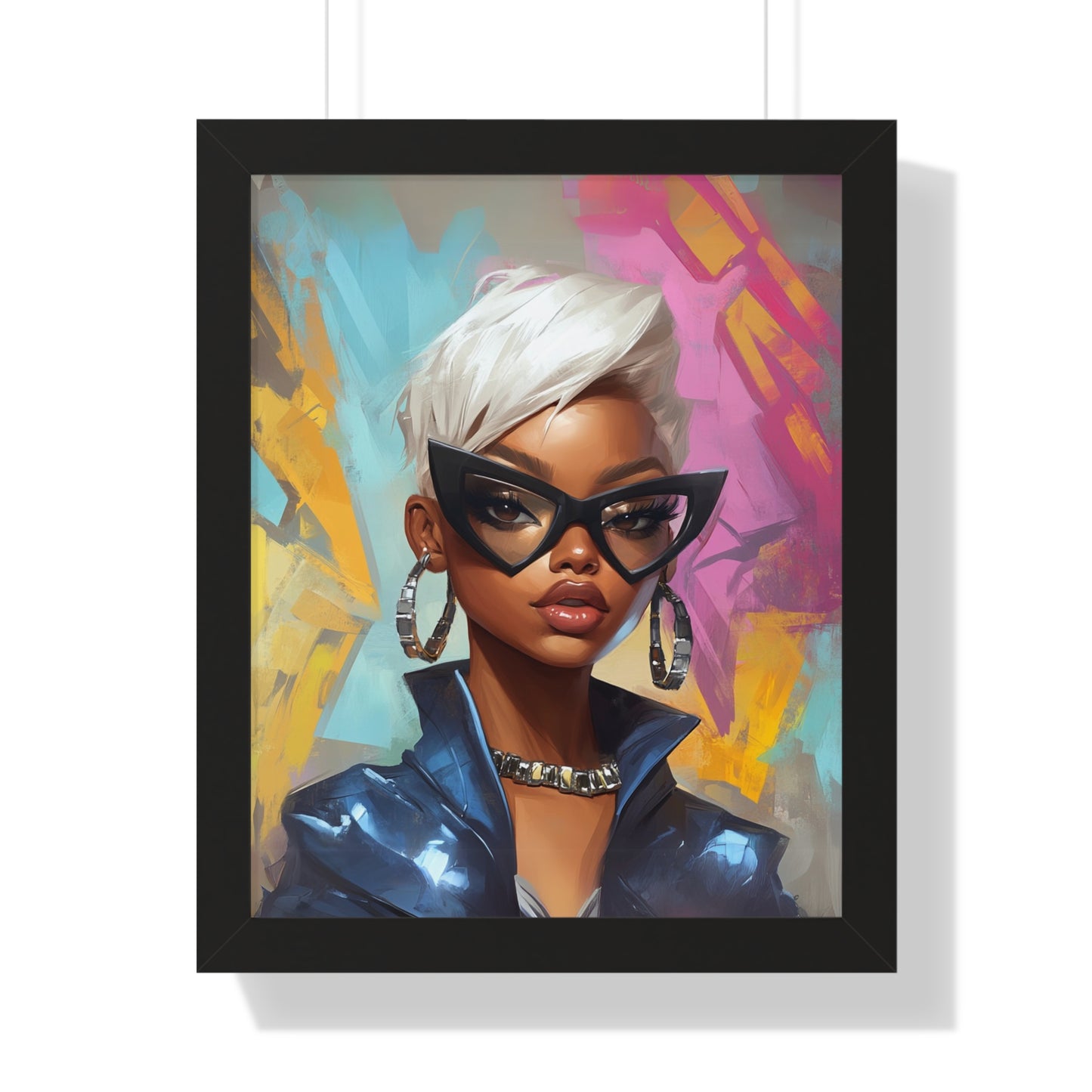 Stylish Framed Vertical Poster - Chic Modern Art for Trendy Home Decor