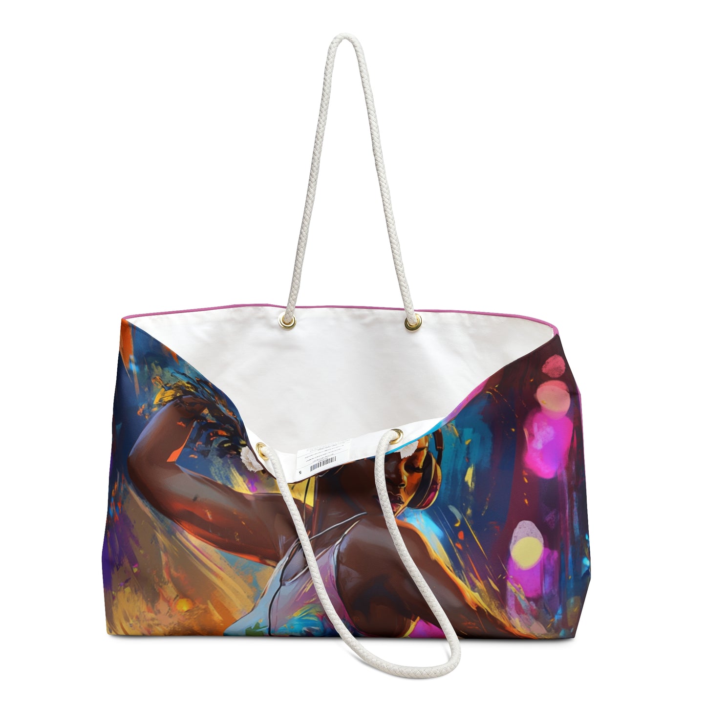 Vibrant Music-Themed Weekender Bag - Perfect for Travel & Festivals