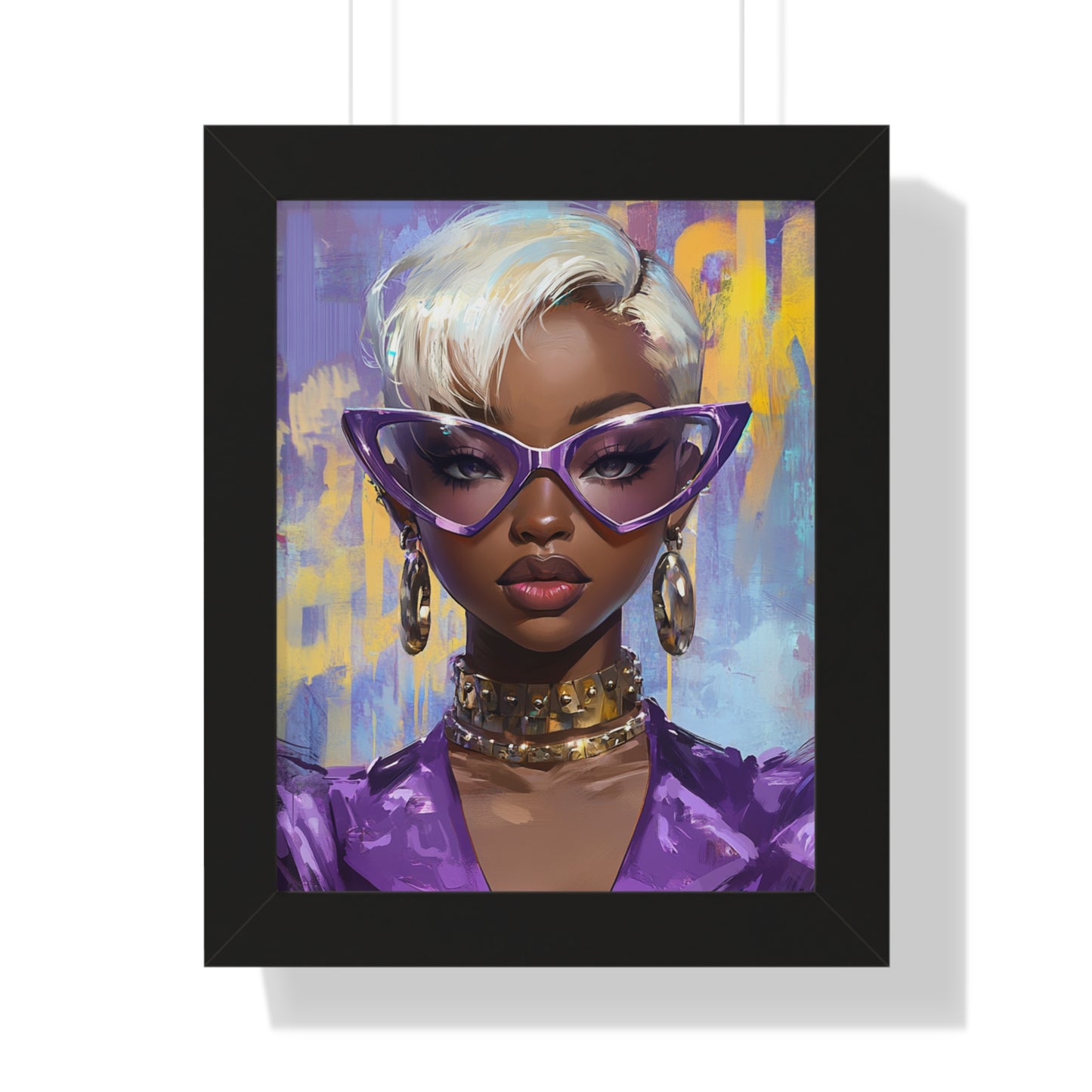 Stylish Framed Vertical Poster - Glamorous Art for Chic Decor