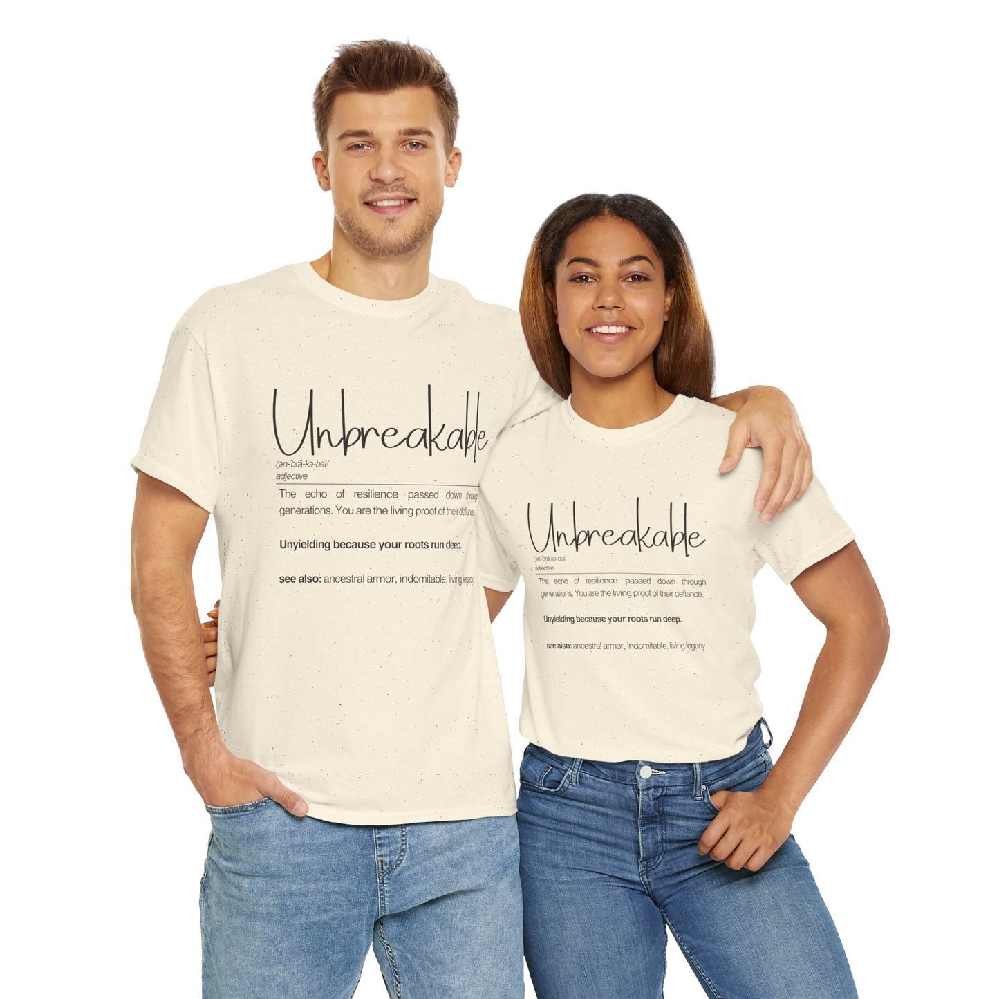 Unbreakable Message T-Shirt, Inspirational Gift, Unisex Cotton Tee, Motivational Apparel, Everyday Wear, Positive Vibes