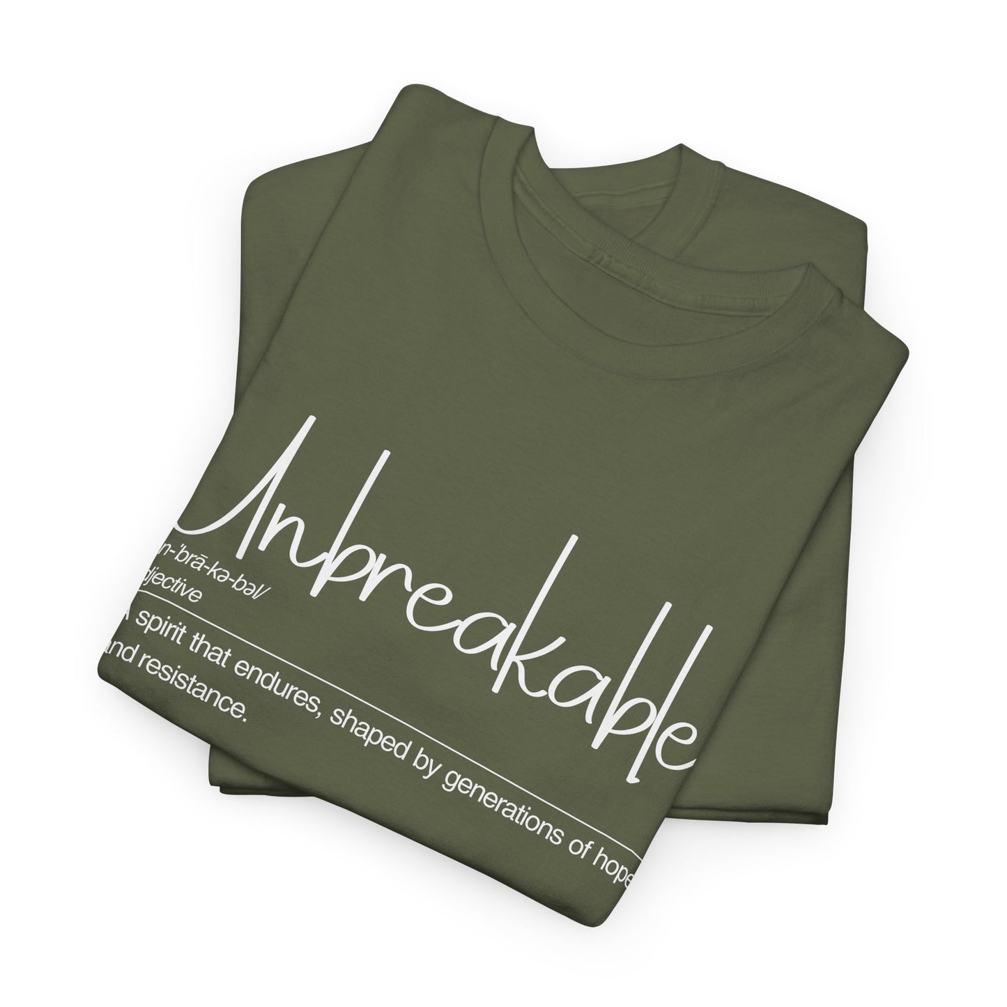 Unbreakable Unisex Heavy Cotton Tee | Inspirational Shirt, Casual Wear, Gifts for Friends, Motivational Apparel, Everyday Comfort