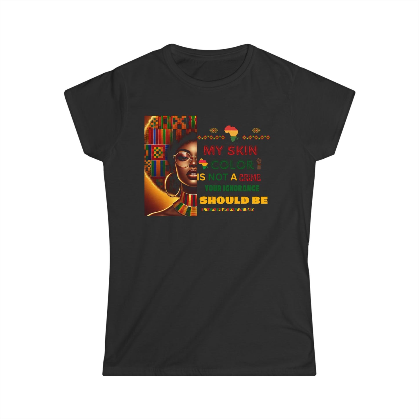 Empowering Women's Softstyle Tee, Affirmation Shirt, Black History Month Gift, Cultural Statement Top, Everyday Confidence Tee