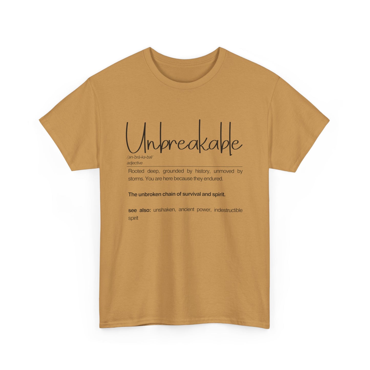 Unbreakable Unisex Heavy Cotton Tee | Casual Wear, Inspirational Gift, Everyday Comfort, Birthday Present, Motivational Apparel