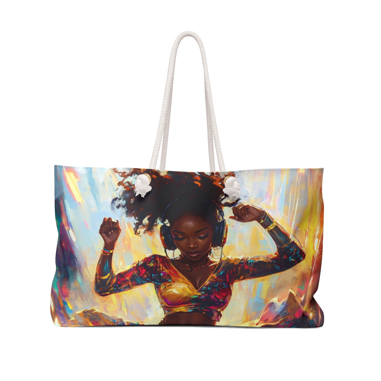 Vibrant Art Weekender Bag - Colorful Dance & Joyful Vibes for Travel & Leisure