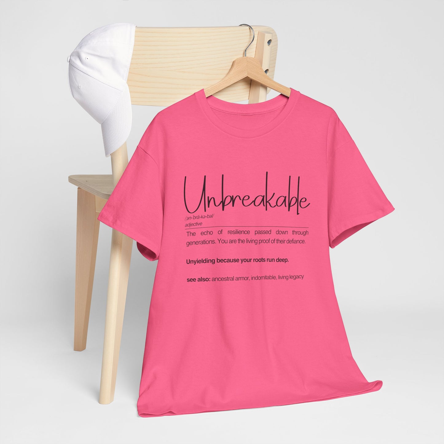 Unbreakable Message T-Shirt, Inspirational Gift, Unisex Cotton Tee, Motivational Apparel, Everyday Wear, Positive Vibes