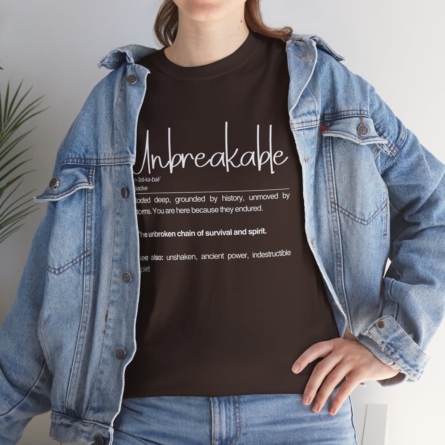 Unbreakable Definition Tee | Unisex Heavy Cotton Shirt, Vintage Inspirational Gift, Casual Wear, Motivational Quote T-Shirt