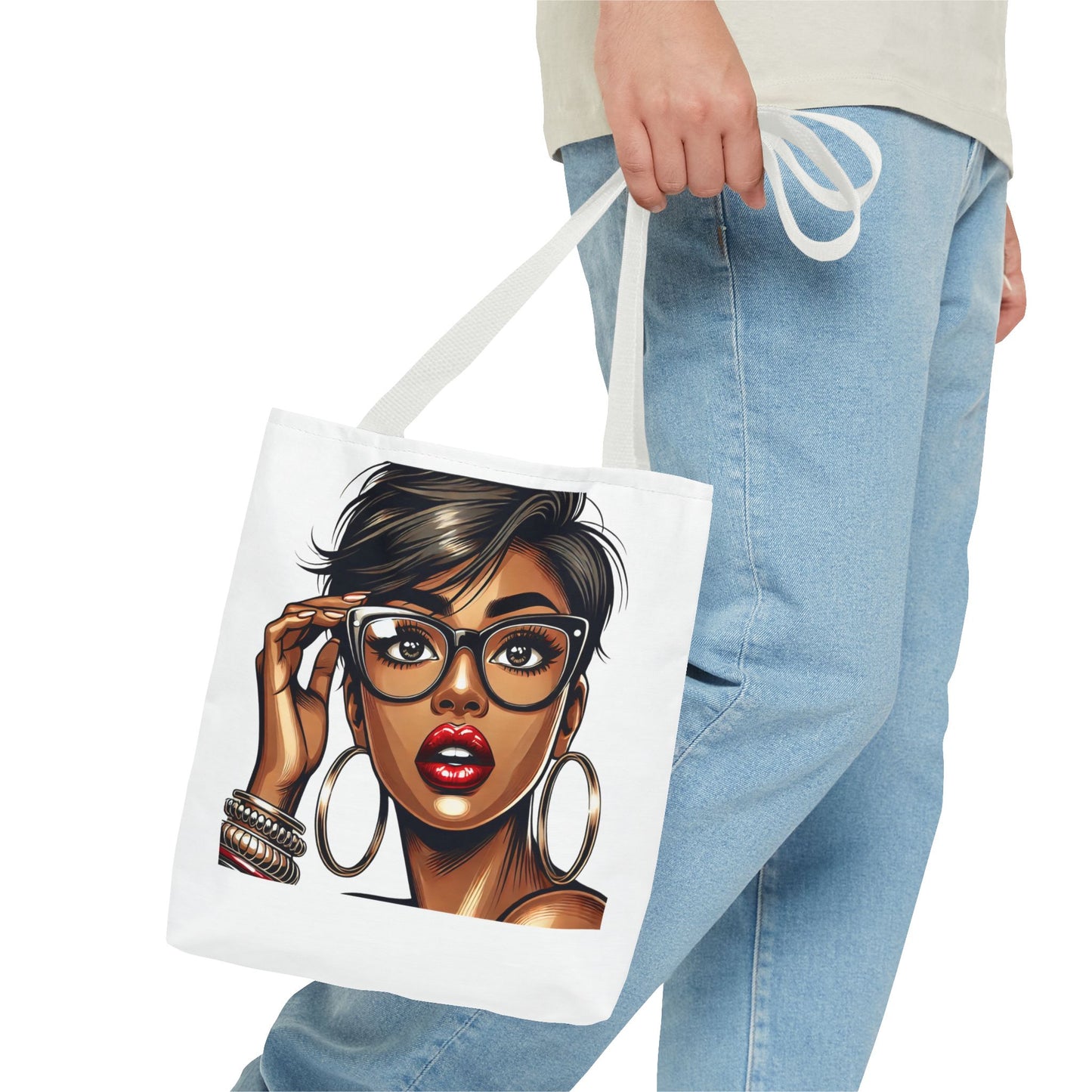 Stylish Black Girl Tote Bag - Fashionable Eco-Friendly Shopping Bag