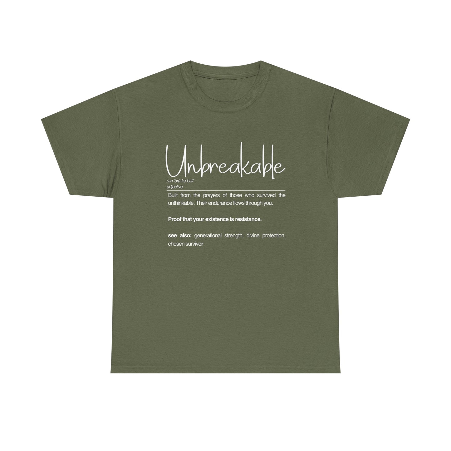Unbreakable Unisex Cotton Tee - Built from the Prayers, for Everyday Wear, Cool Graphic T-Shirt, Gift for Him and Her