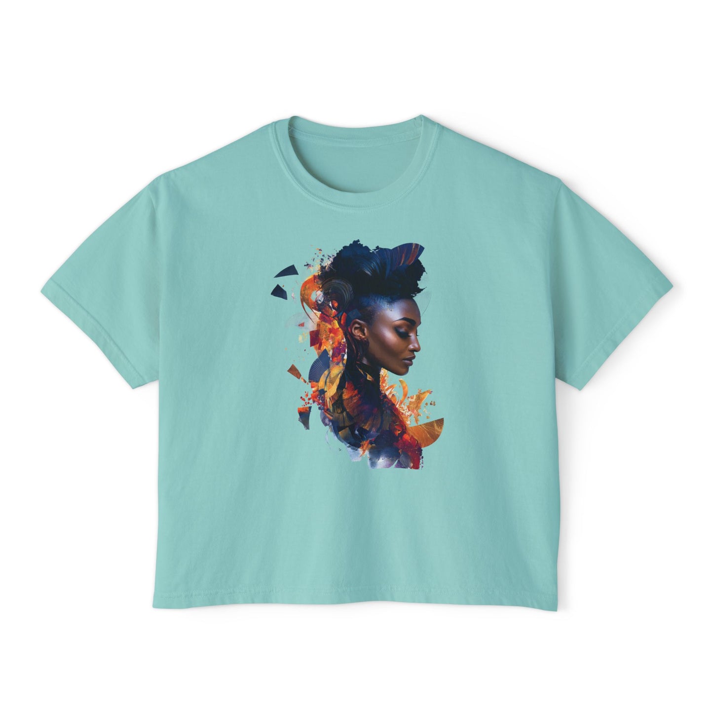 Artistic Women's Boxy Tee - Stylish Graphic for Creative Souls