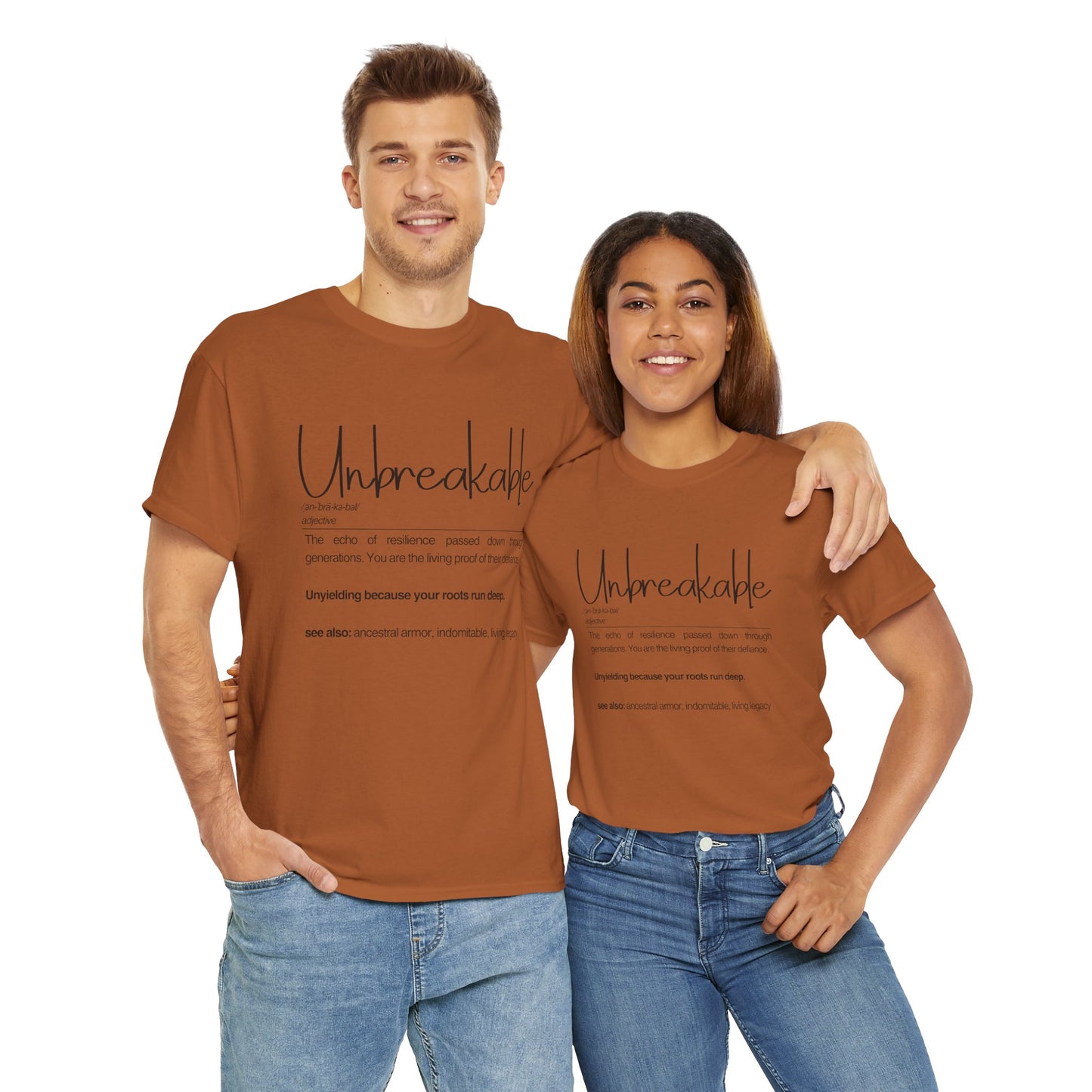 Unbreakable Message T-Shirt, Inspirational Gift, Unisex Cotton Tee, Motivational Apparel, Everyday Wear, Positive Vibes