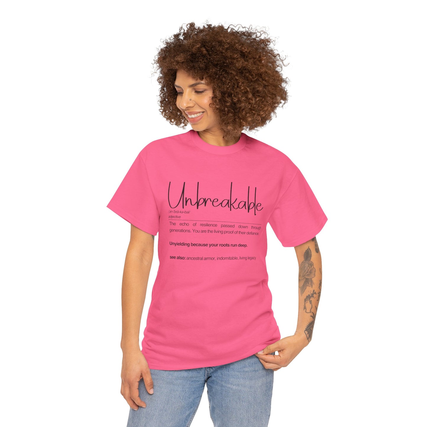 Unbreakable Message T-Shirt, Inspirational Gift, Unisex Cotton Tee, Motivational Apparel, Everyday Wear, Positive Vibes
