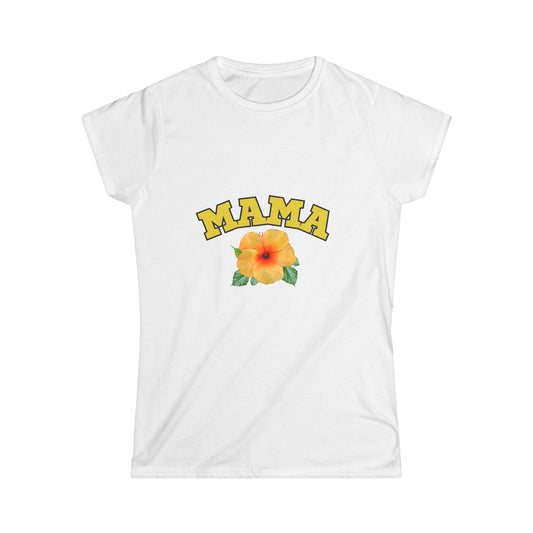 MAMA Floral Women's Softstyle Tee - Perfect for Mother's Day or Every Day