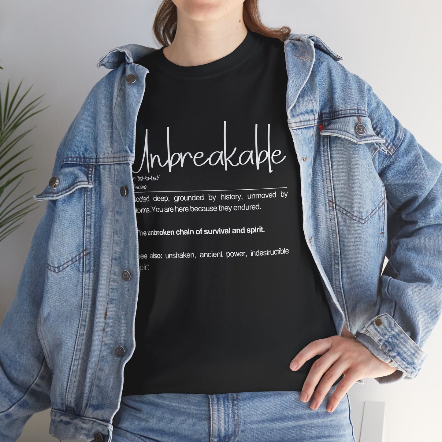 Unbreakable Definition Tee | Unisex Heavy Cotton Shirt, Vintage Inspirational Gift, Casual Wear, Motivational Quote T-Shirt