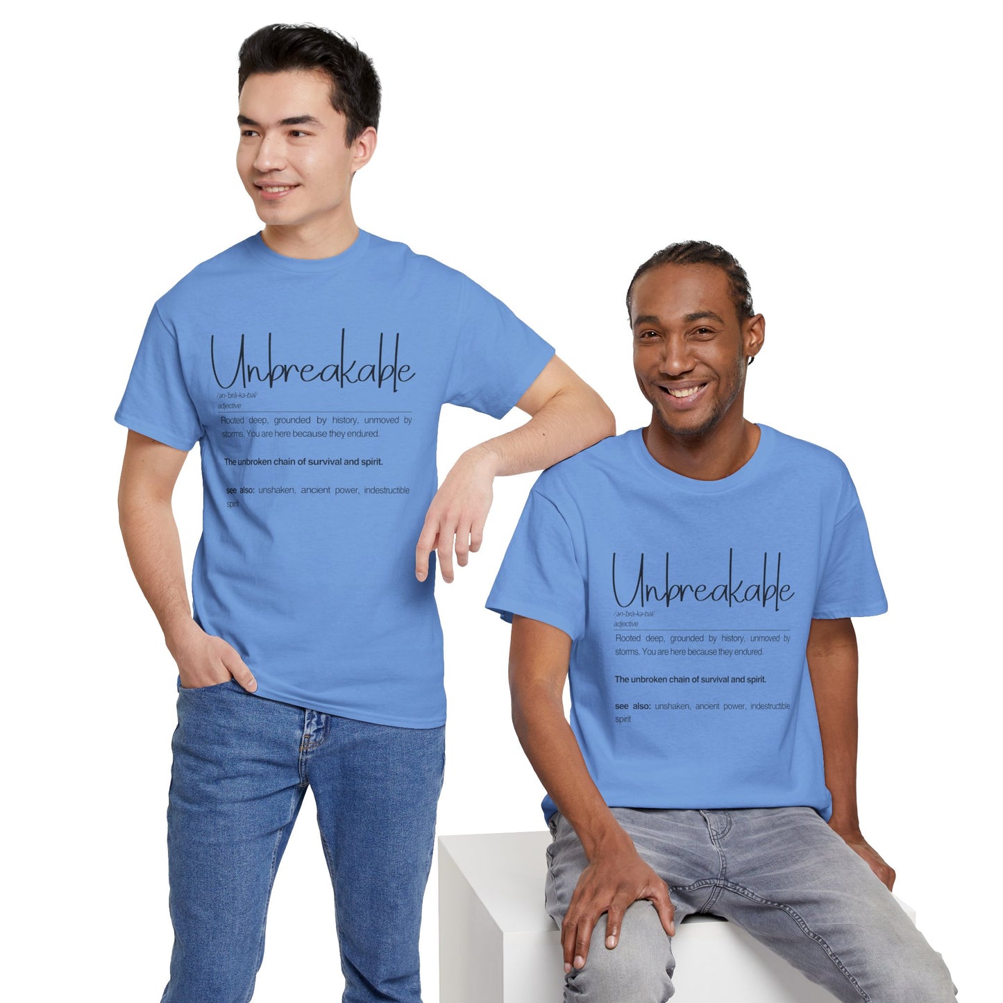 Unbreakable Unisex Heavy Cotton Tee | Casual Wear, Inspirational Gift, Everyday Comfort, Birthday Present, Motivational Apparel