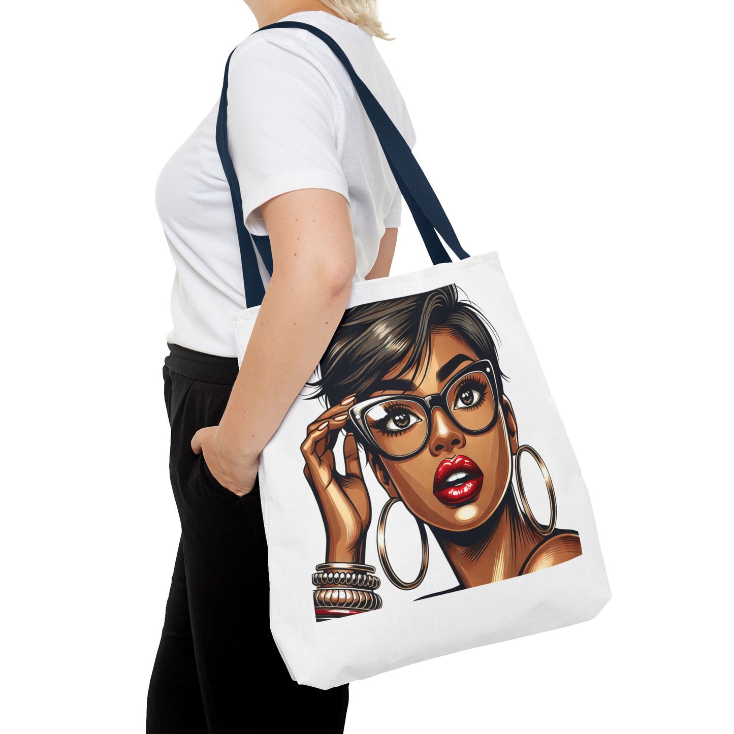 Stylish Black Girl Tote Bag - Fashionable Eco-Friendly Shopping Bag