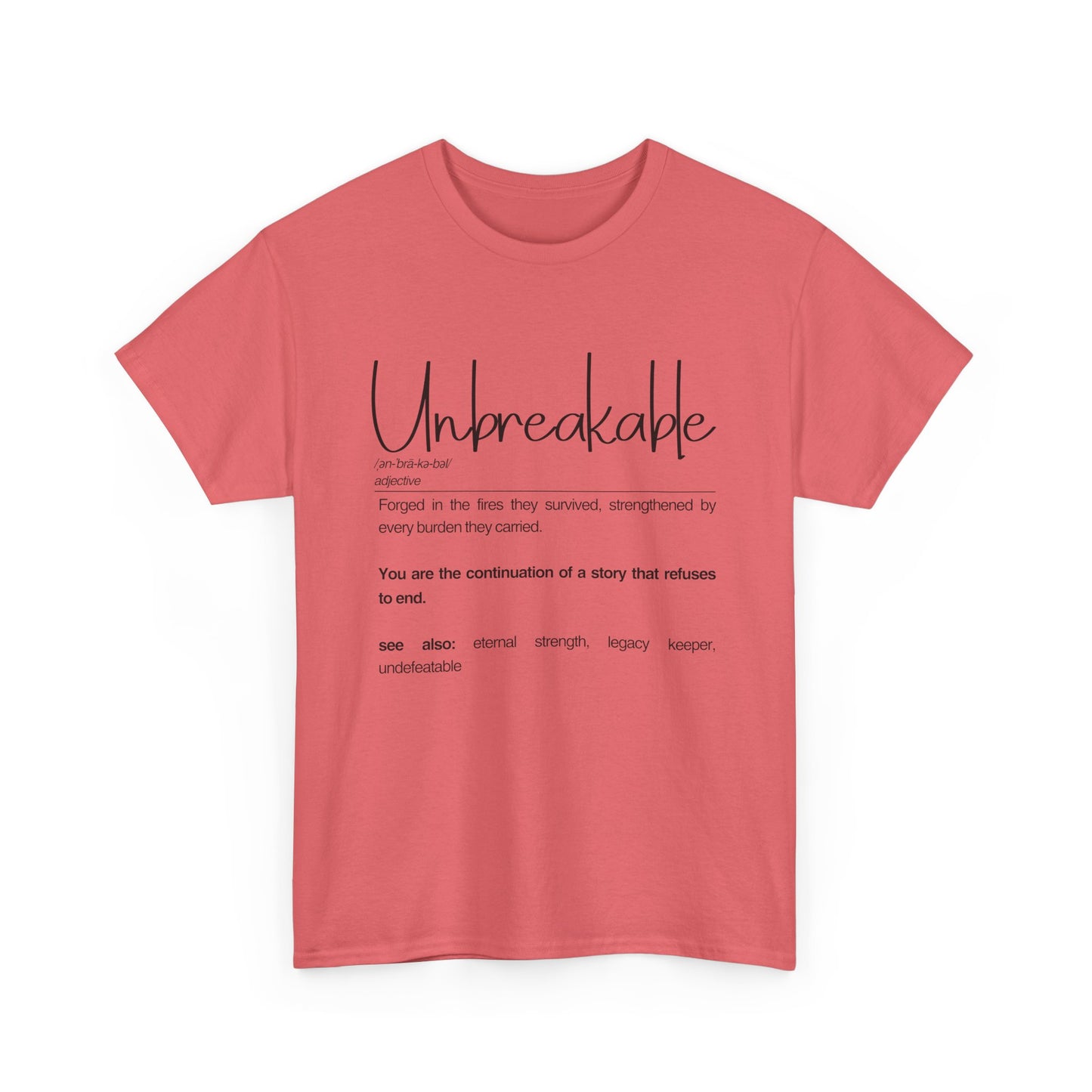Unbreakable Inspirational Tee, Motivational Gift, Unisex Cotton Shirt, Self-Improvement Apparel, Casual Everyday Wear